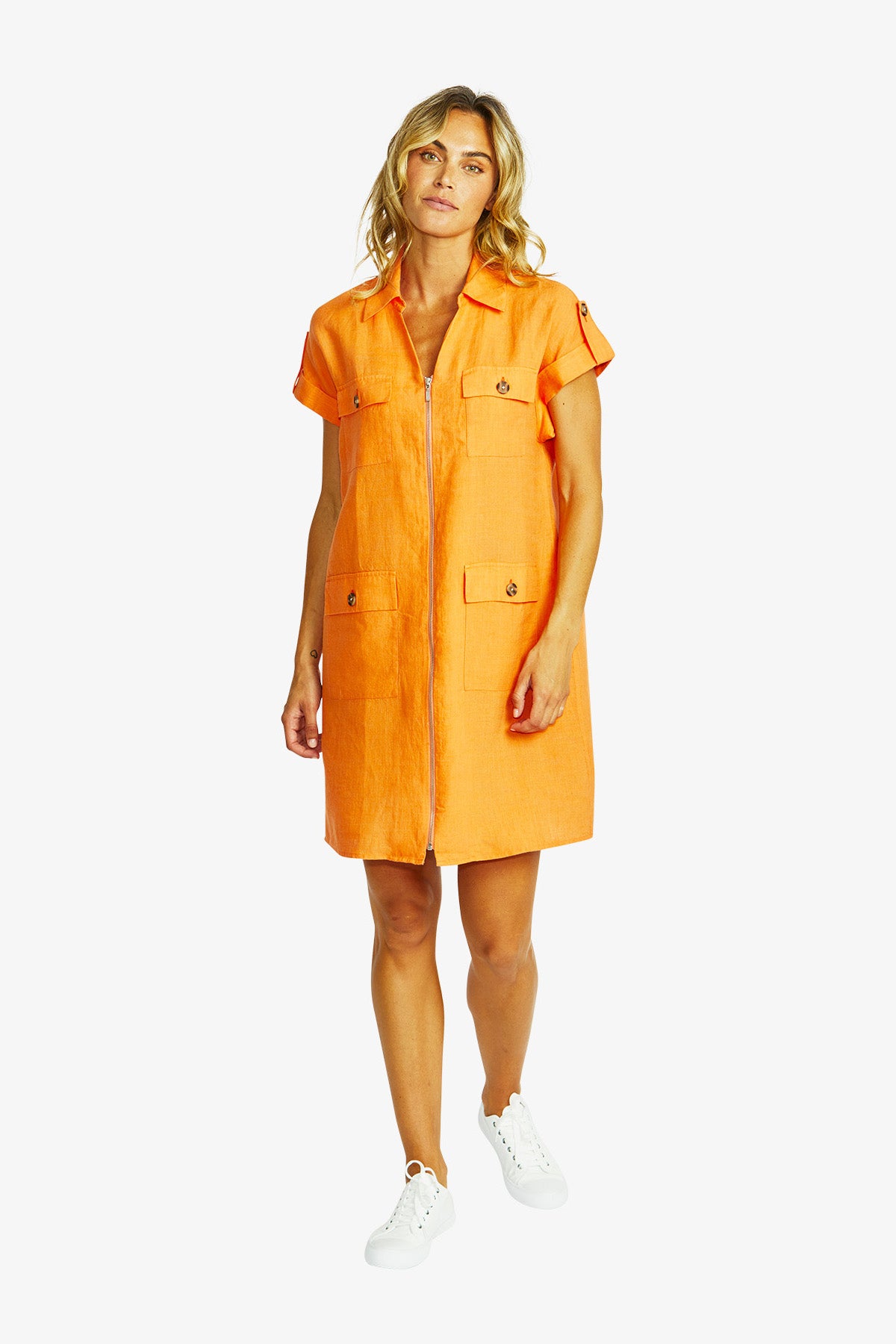 Yves Linen Safari Dress in Jaffa