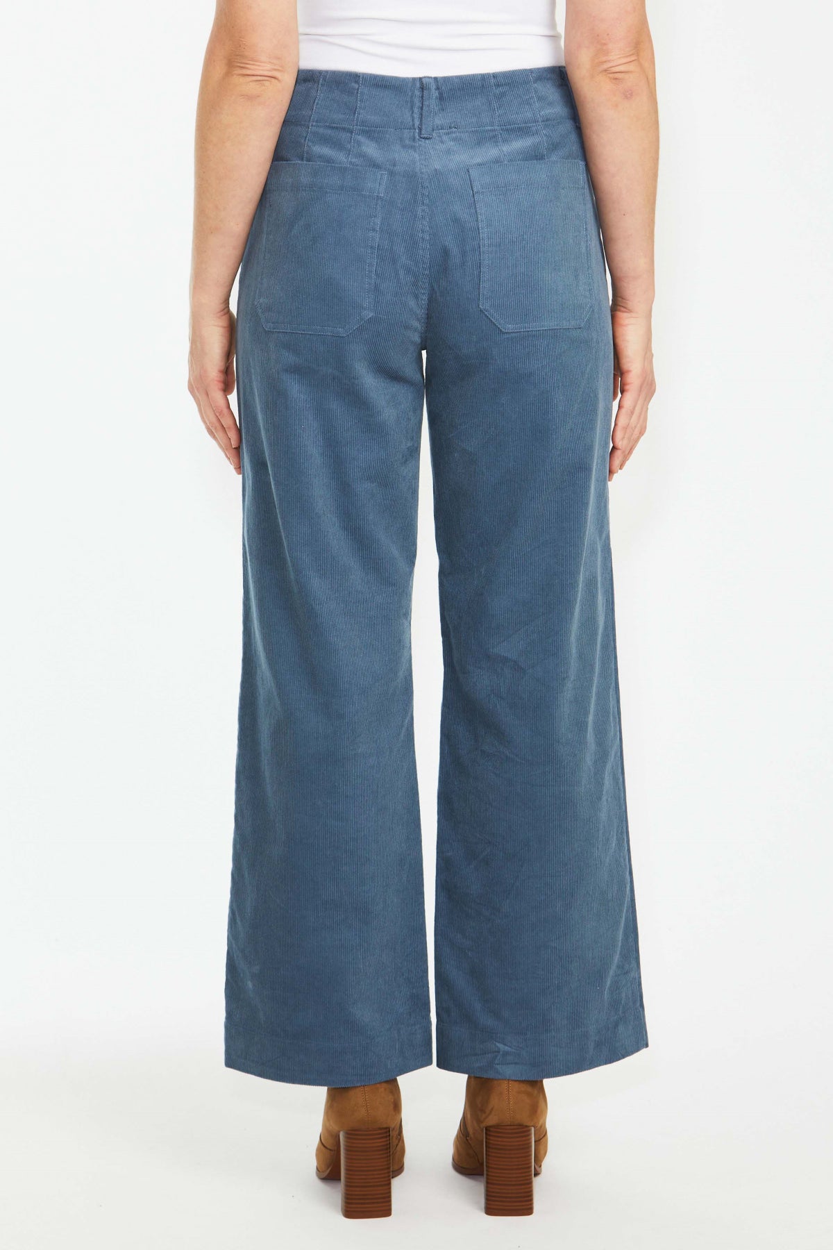 Wide Leg Cord Pant Denim