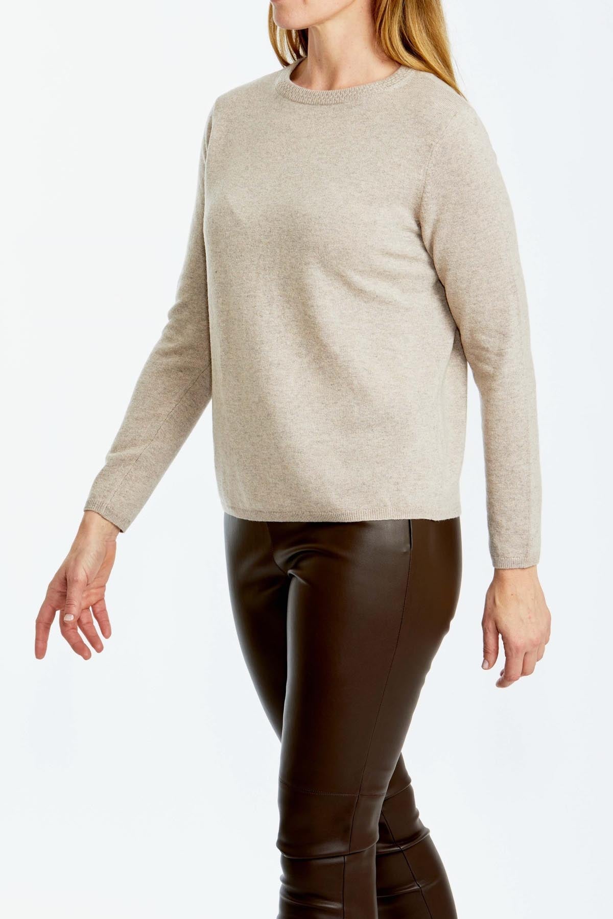 Women's Button Back Pullover Oatmeal