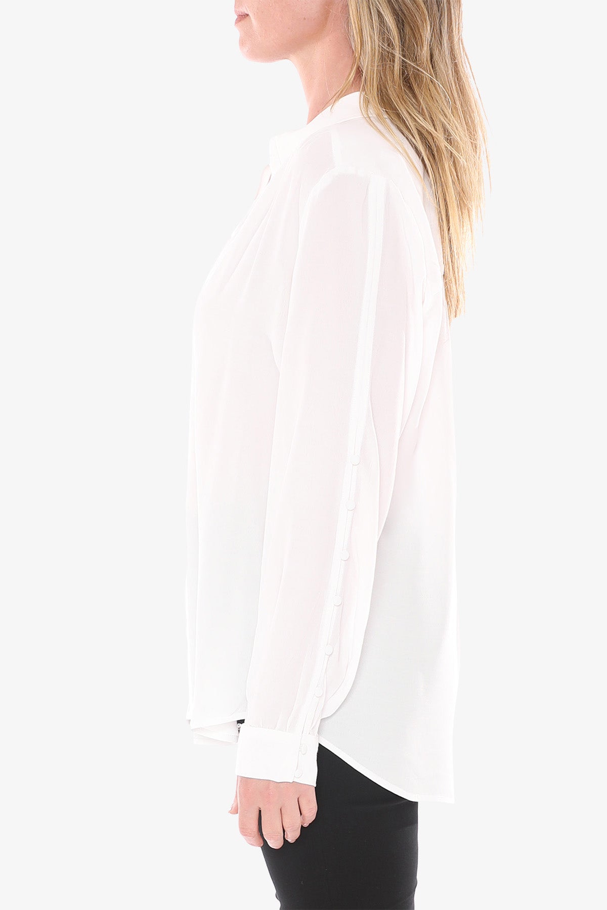 Women's Button Sleeve Shirt in Ferrari Ivory