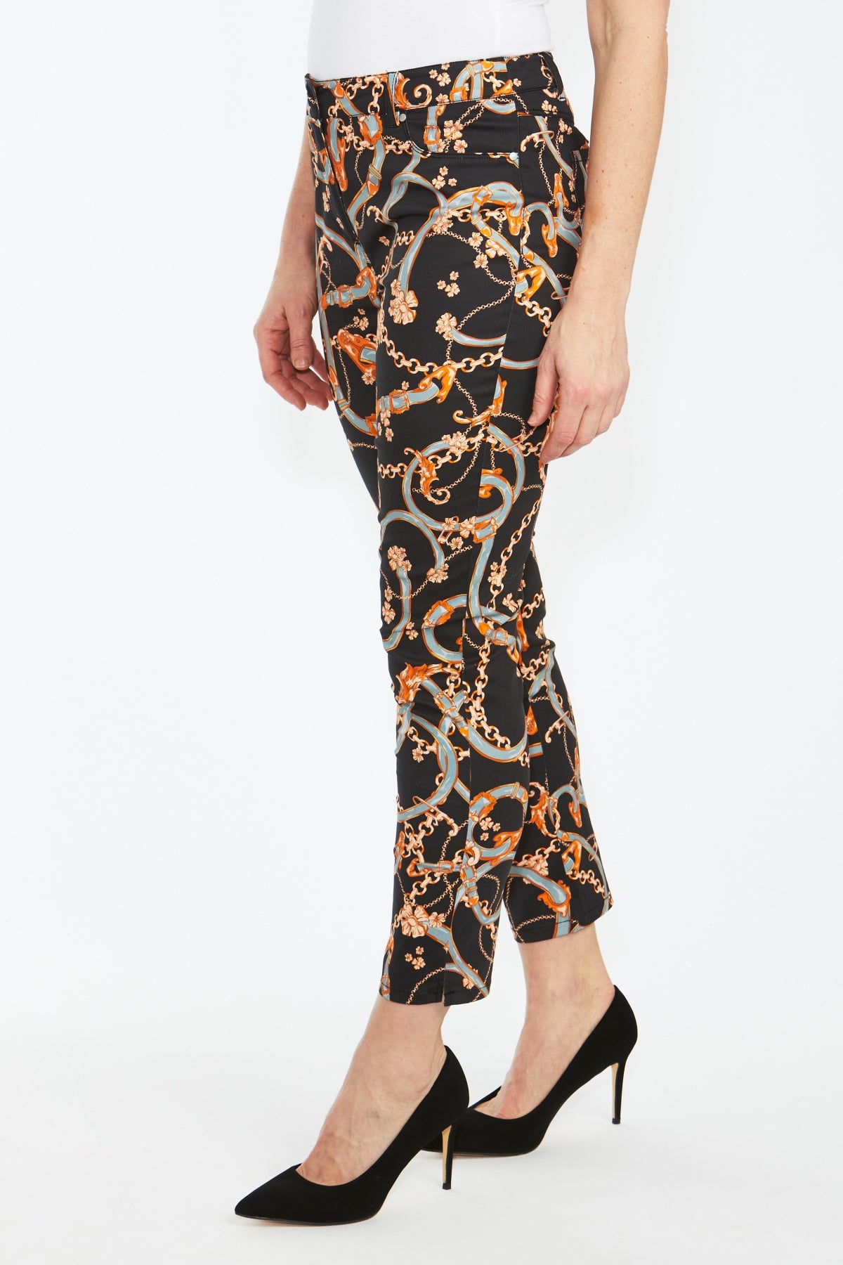 Chain Print Capri Pant