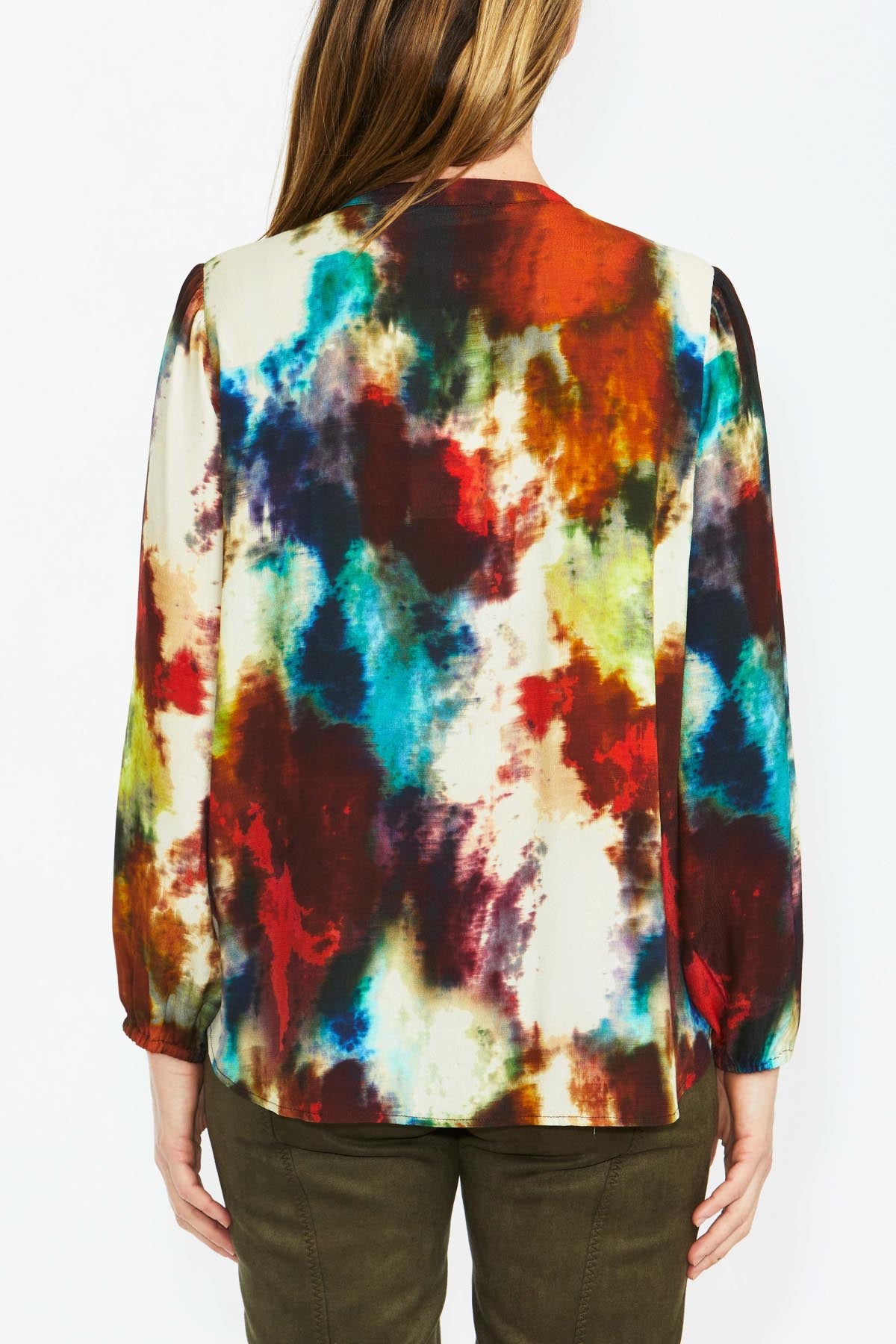 Women's V-Neck Eden Print Blouse