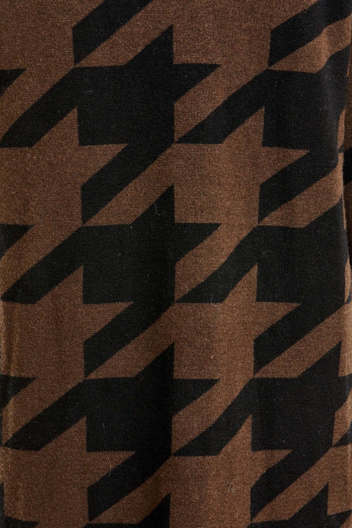 Houndstooth Coatigan Coffee/Black