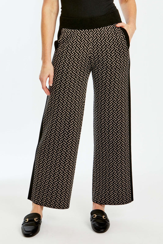 Kendall Knit Pant Black / Oatmeal