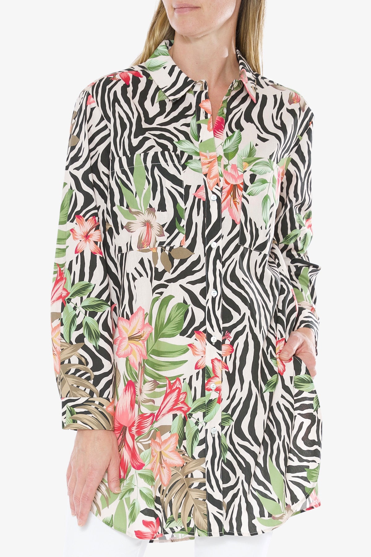 Shirt Tropical Animal Print