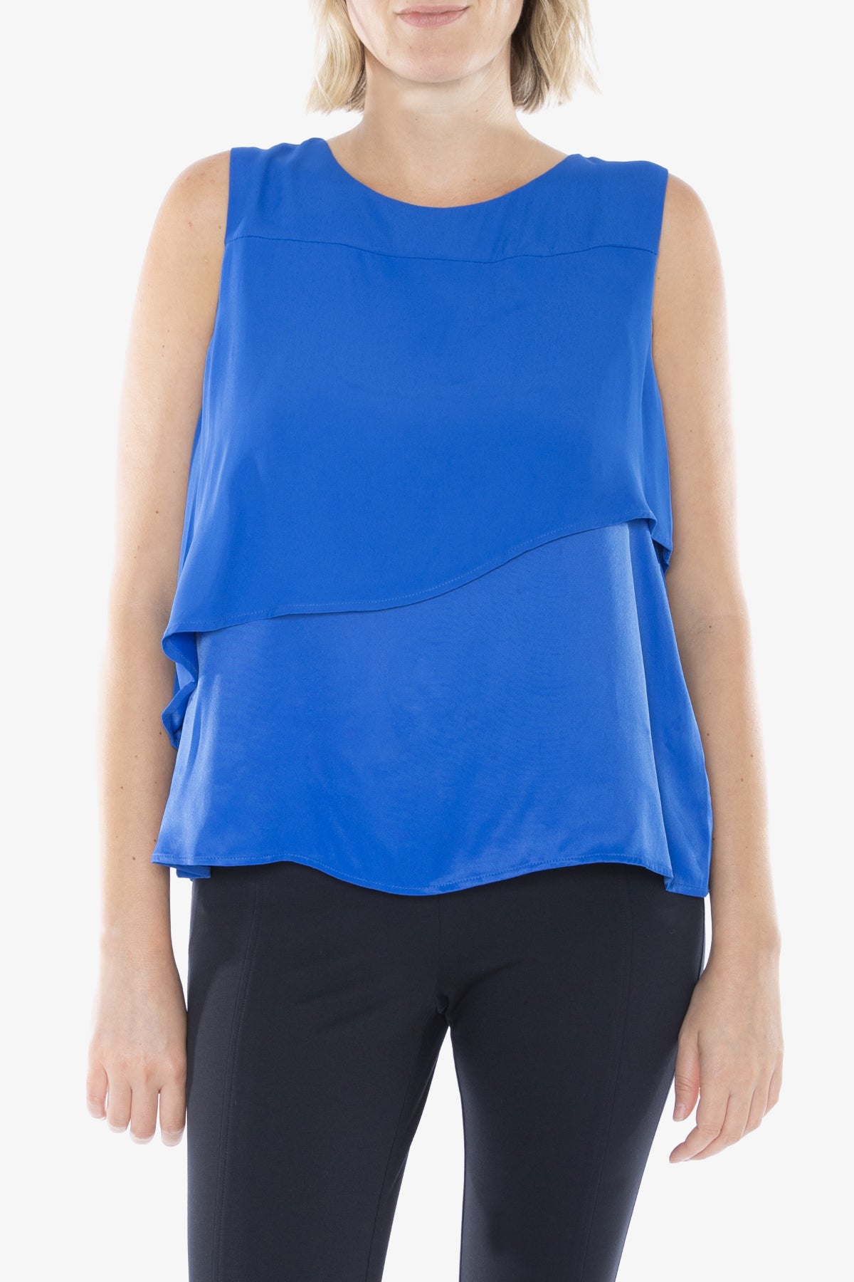Sleeveless Layered Top Sapphire