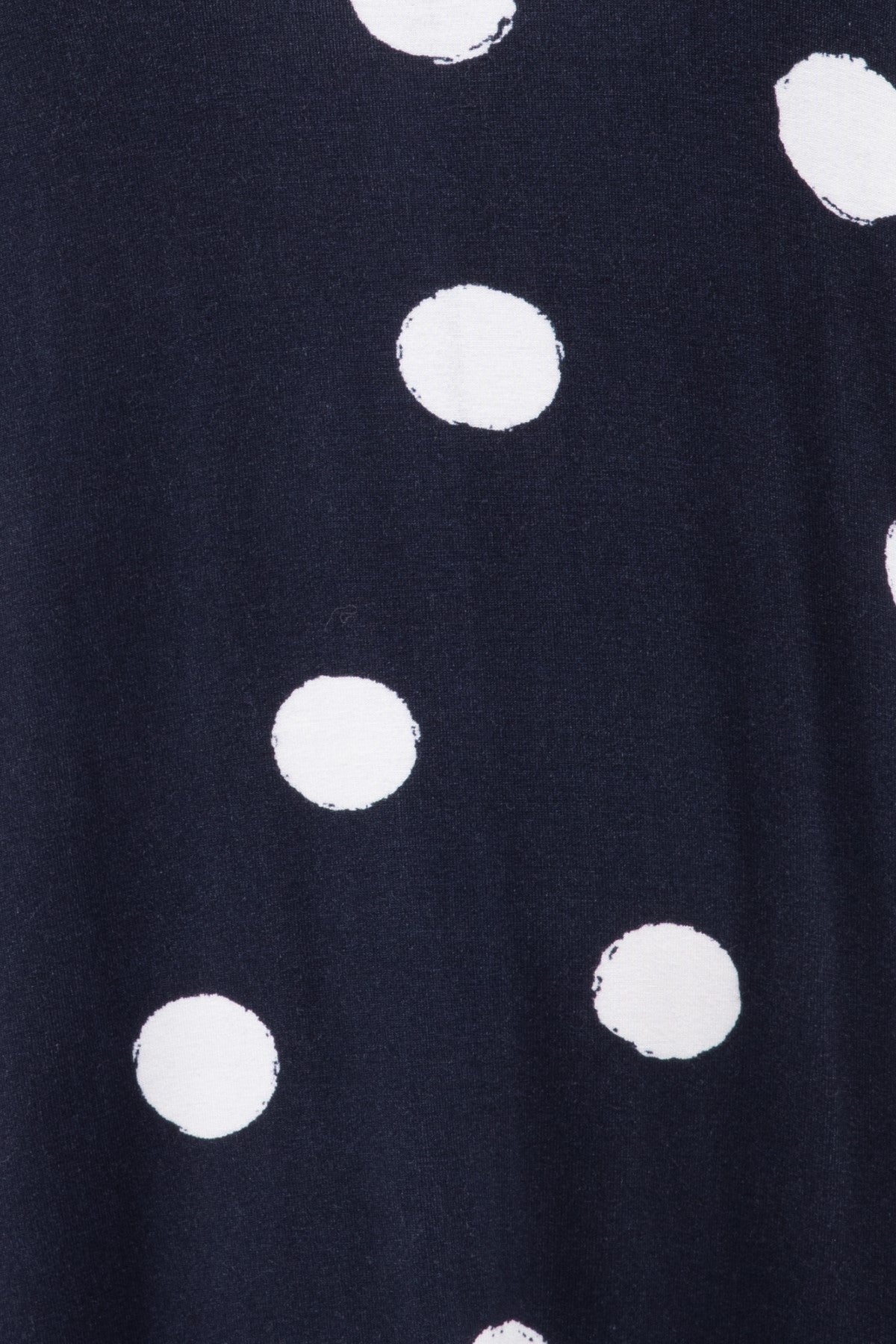 Spotted Swing Dress Navy with White