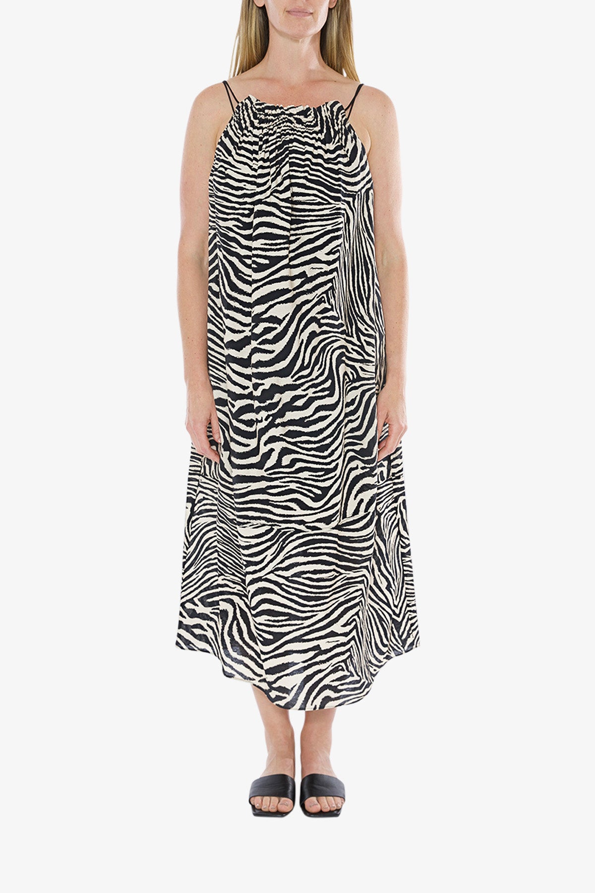 Strappy Dress Zebra Ikat Print