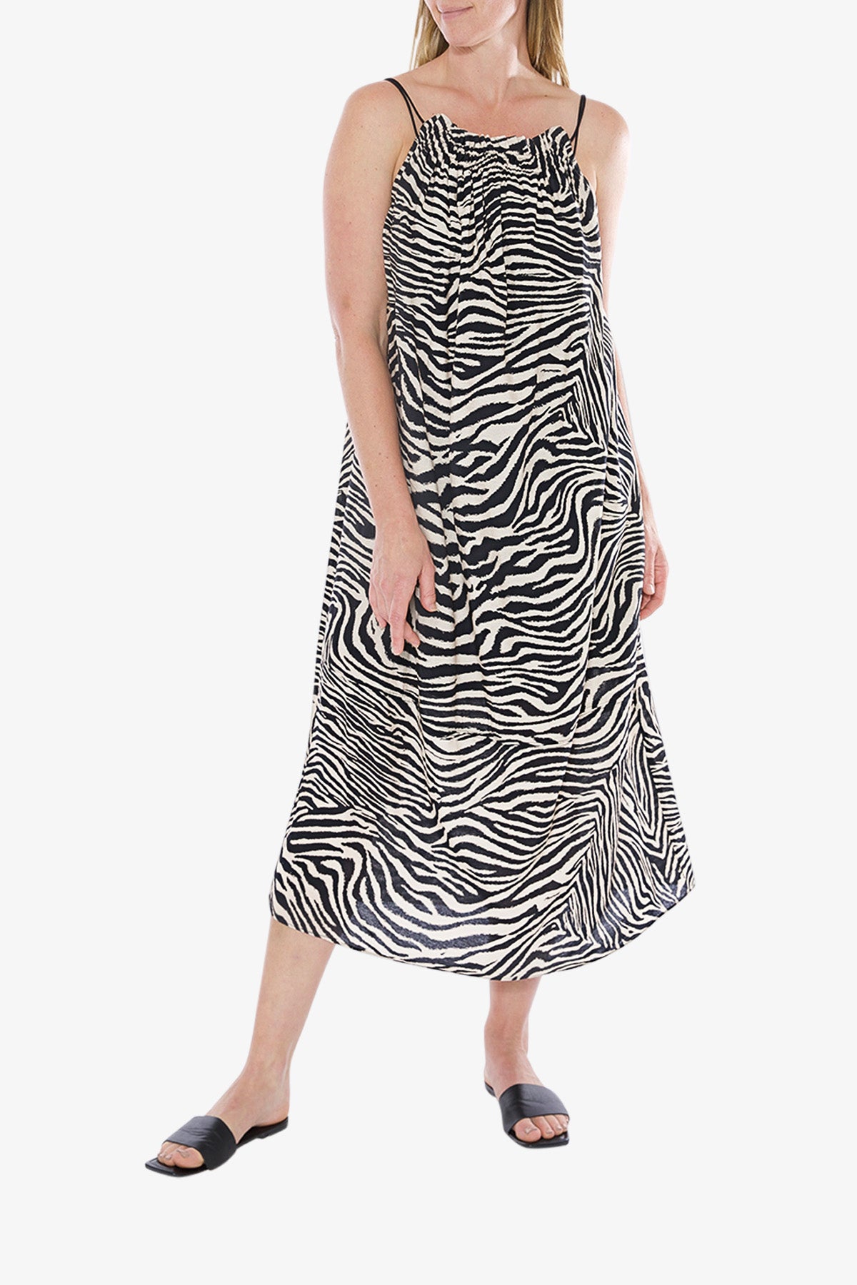 Strappy Dress Zebra Ikat Print