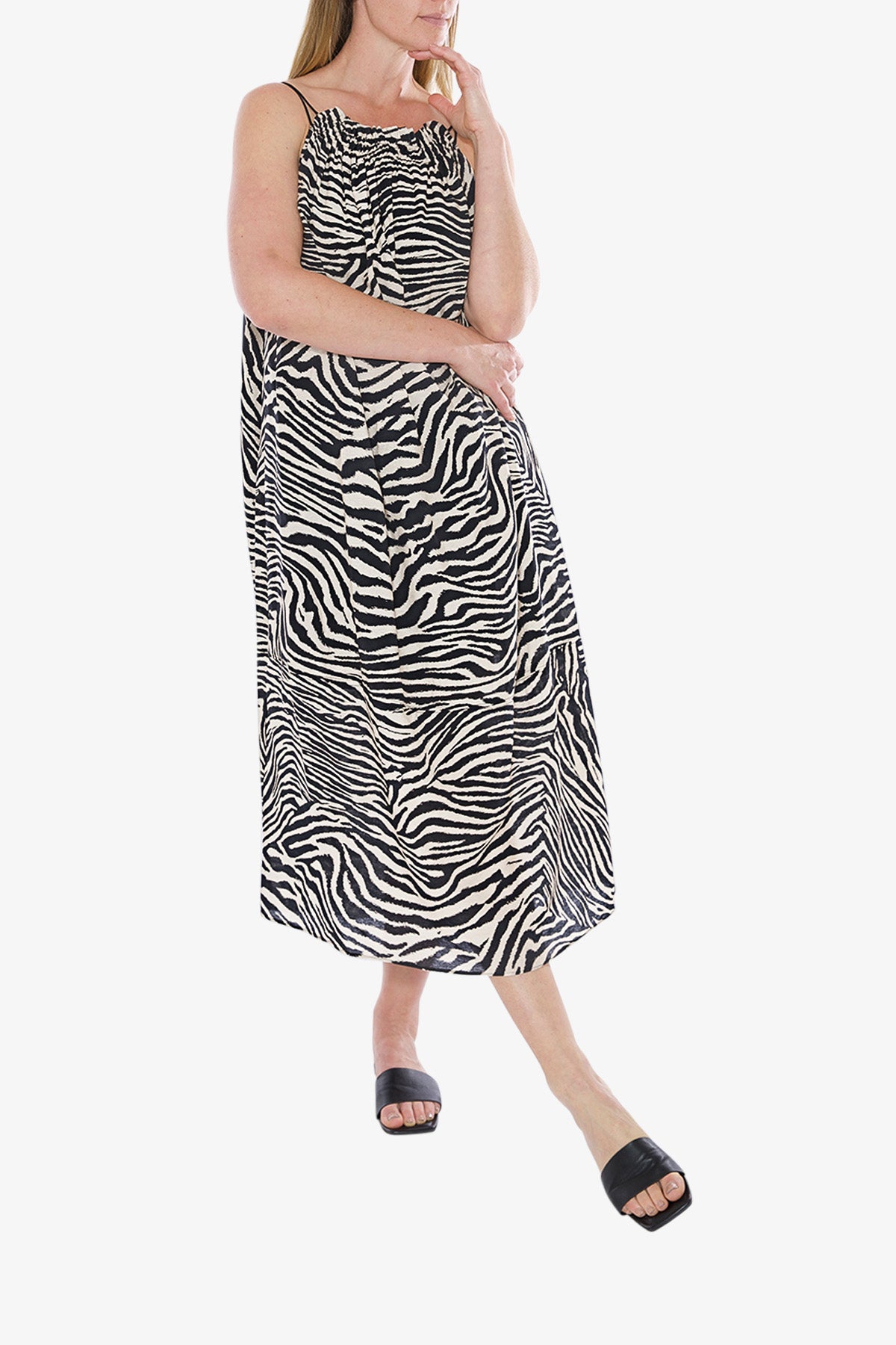 Strappy Dress Zebra Ikat Print