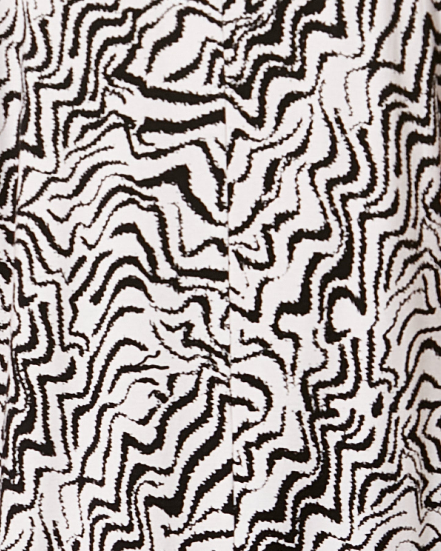 Longline Squiggle Print Top Black