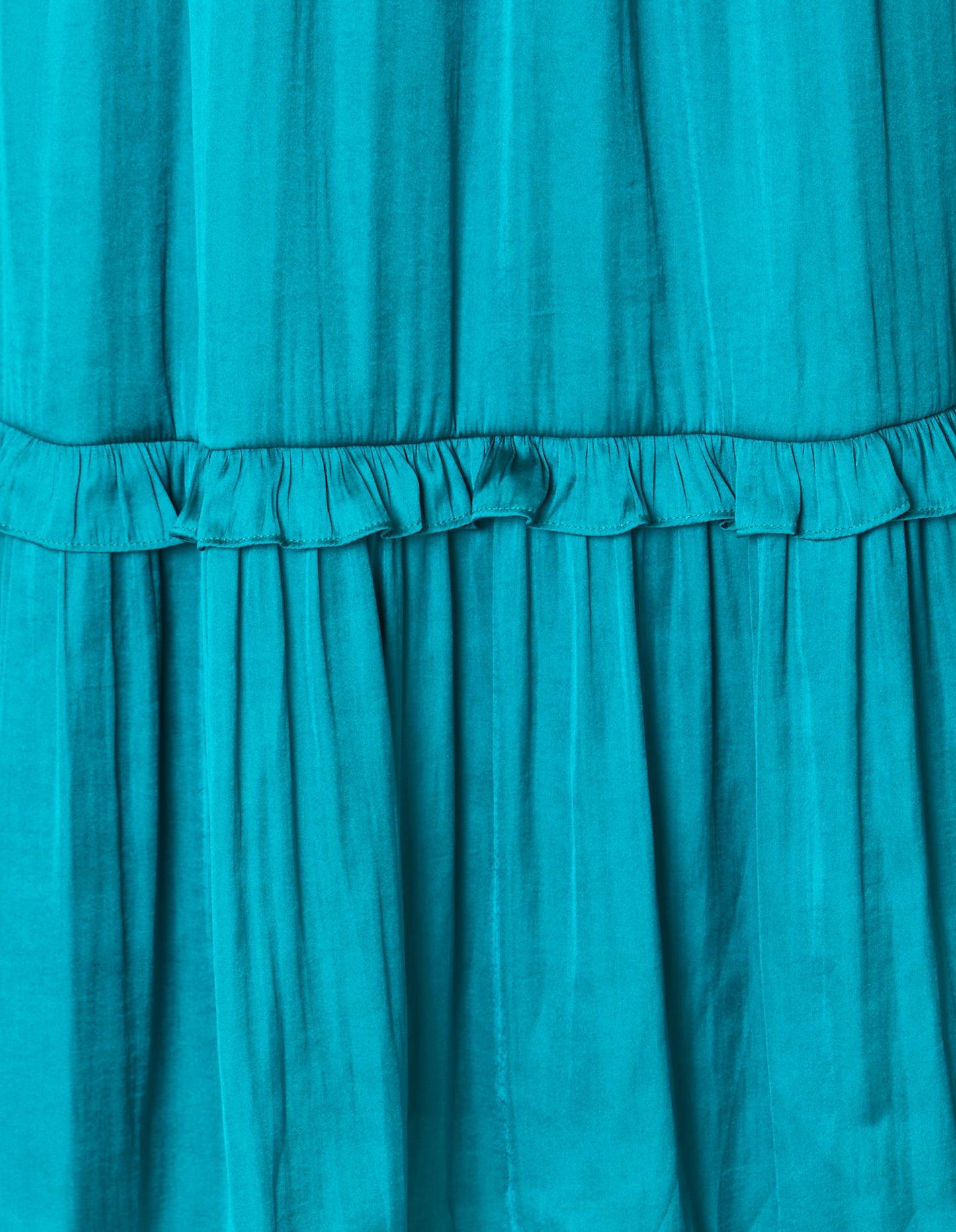 Ruffle Detail Midi Dress Blue