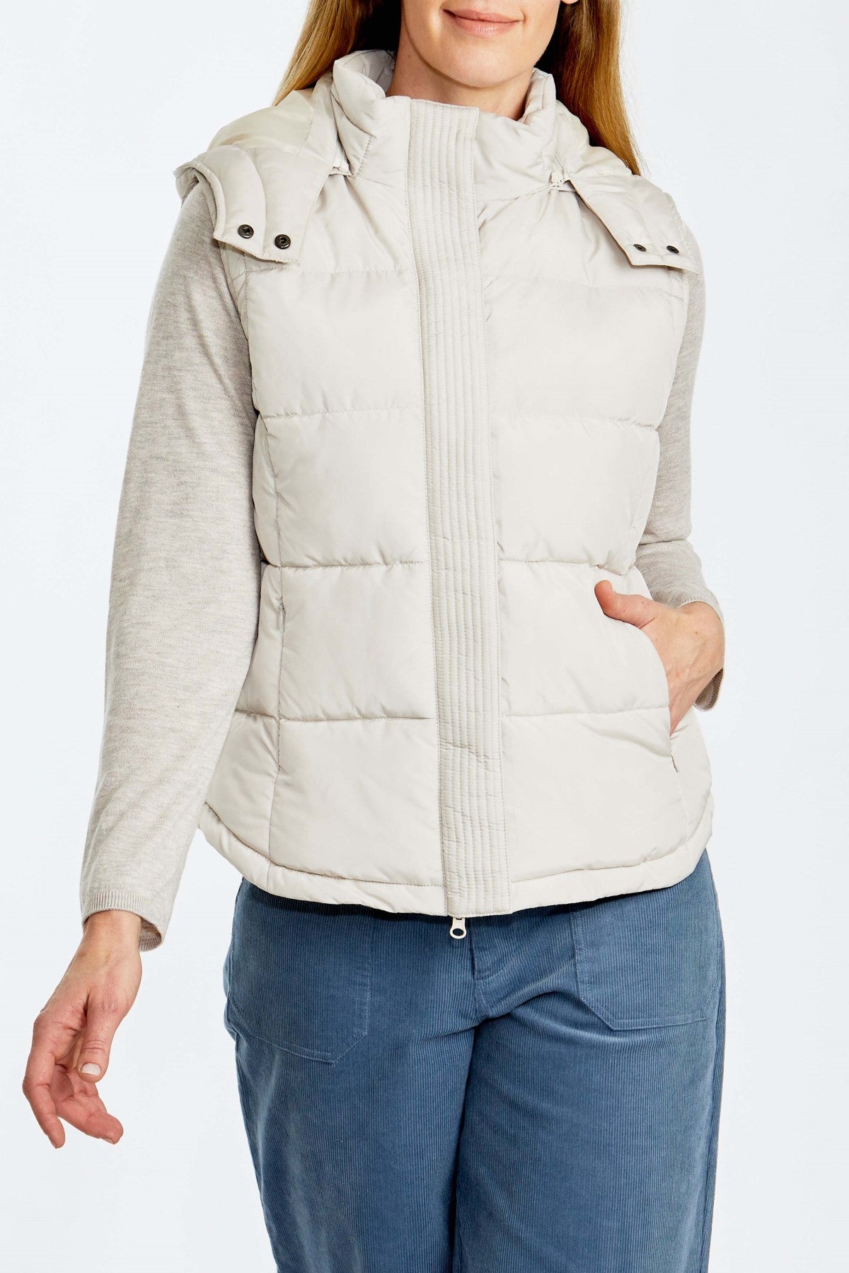 Short Puffer Vest Chino