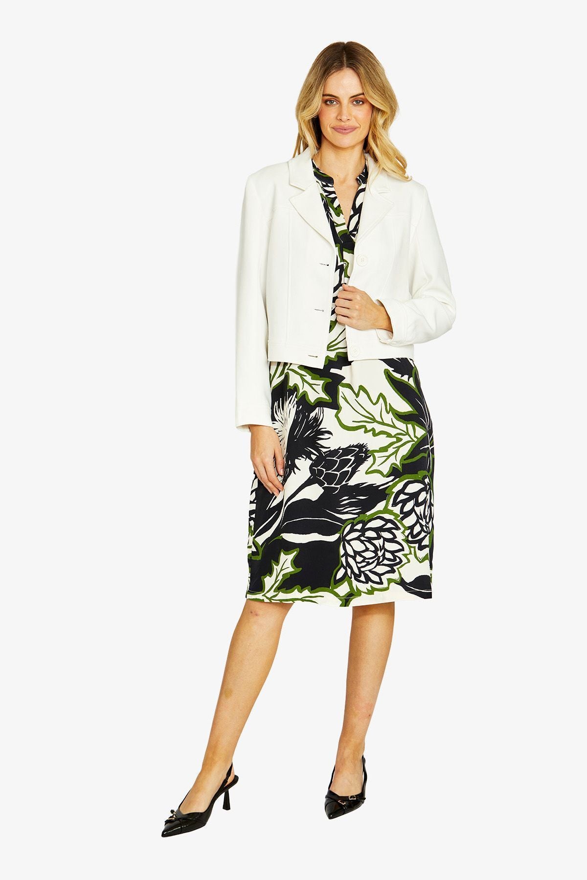 Womens Abstractfloral Shiftdress Multicolor P605514