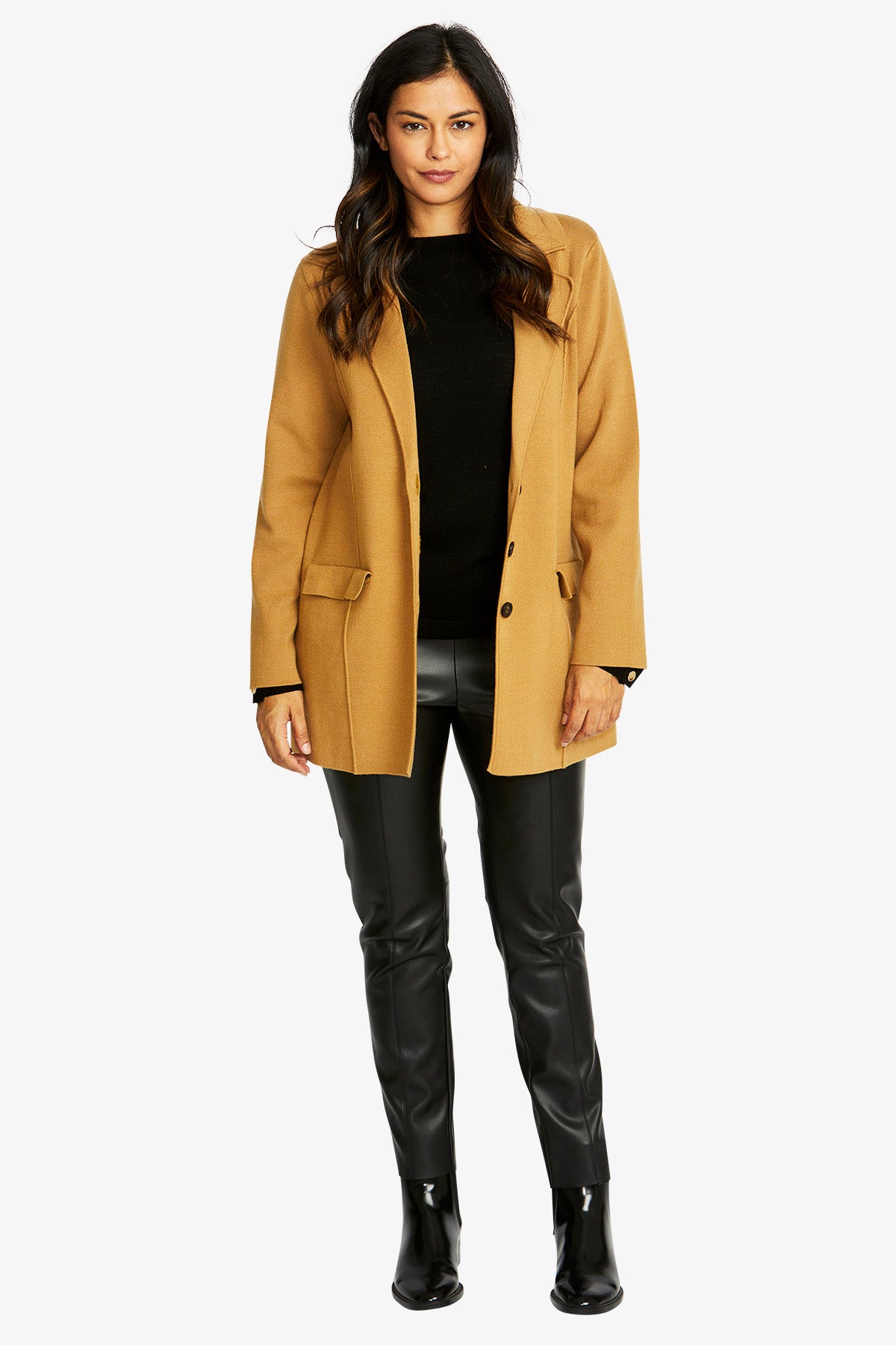 Aria Knit Blazer in Butterscotch