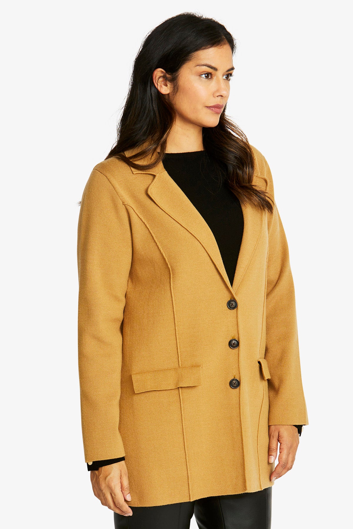 Aria Knit Blazer in Butterscotch