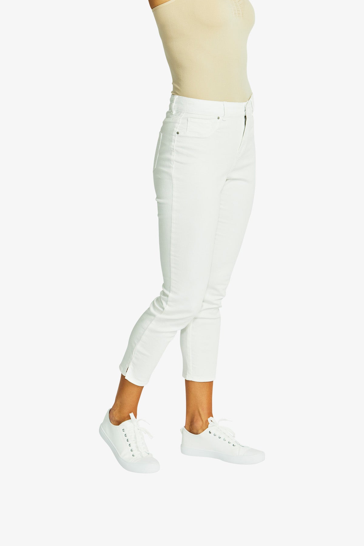 Bella Slim Pant in Ivory