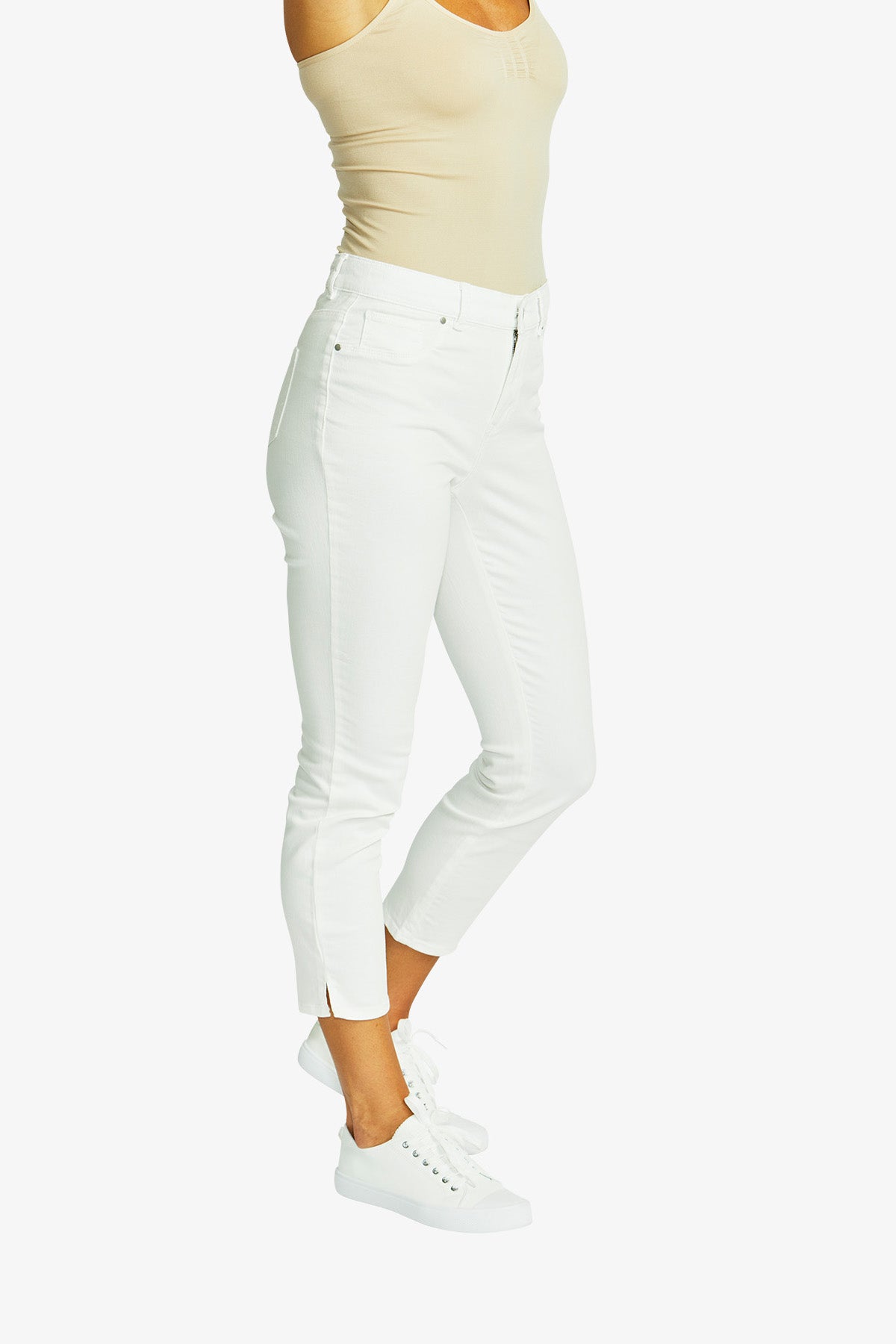 Bella Slim Pant in Ivory