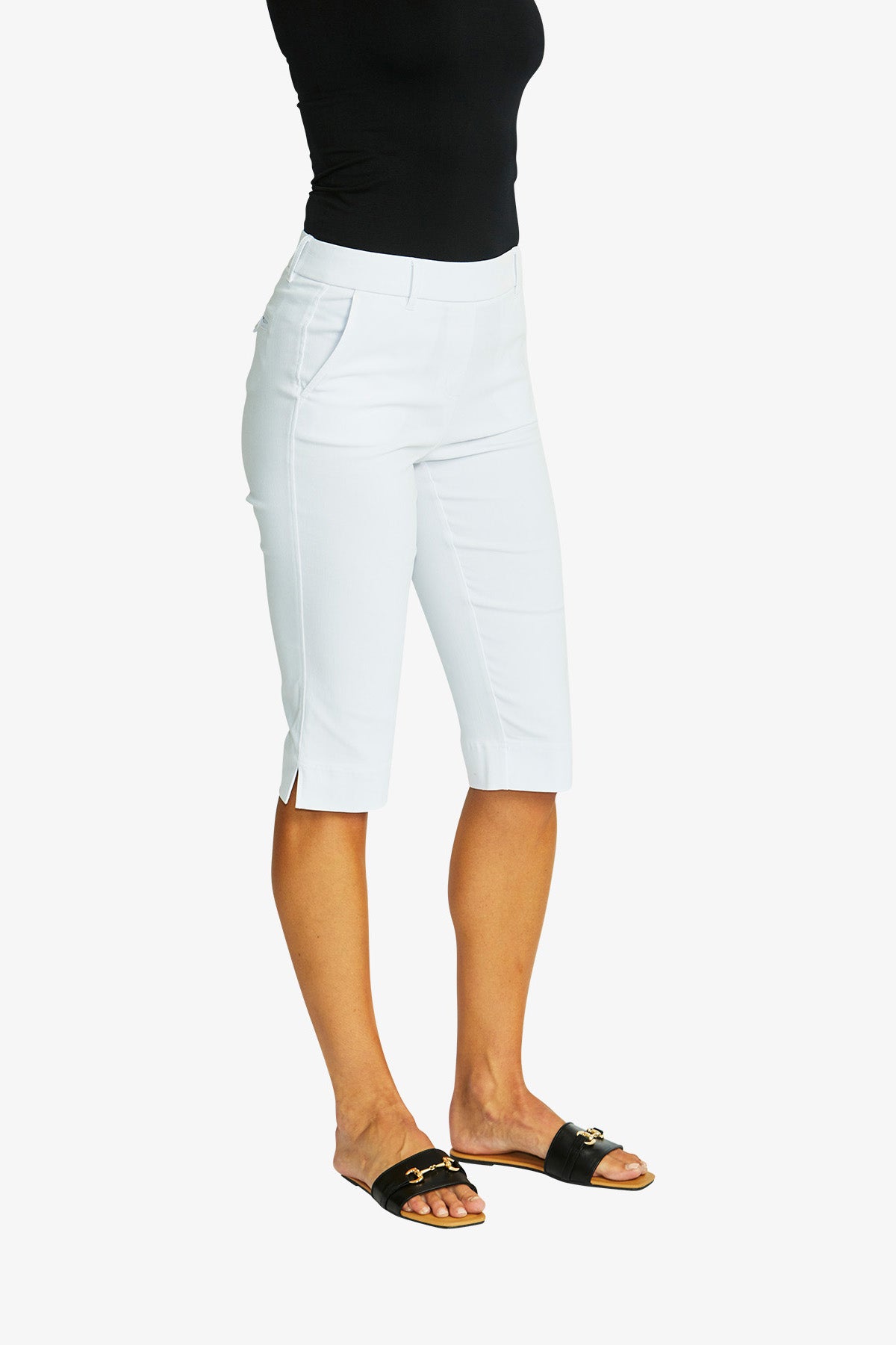 Women's Capri Pant in White | Bengaline