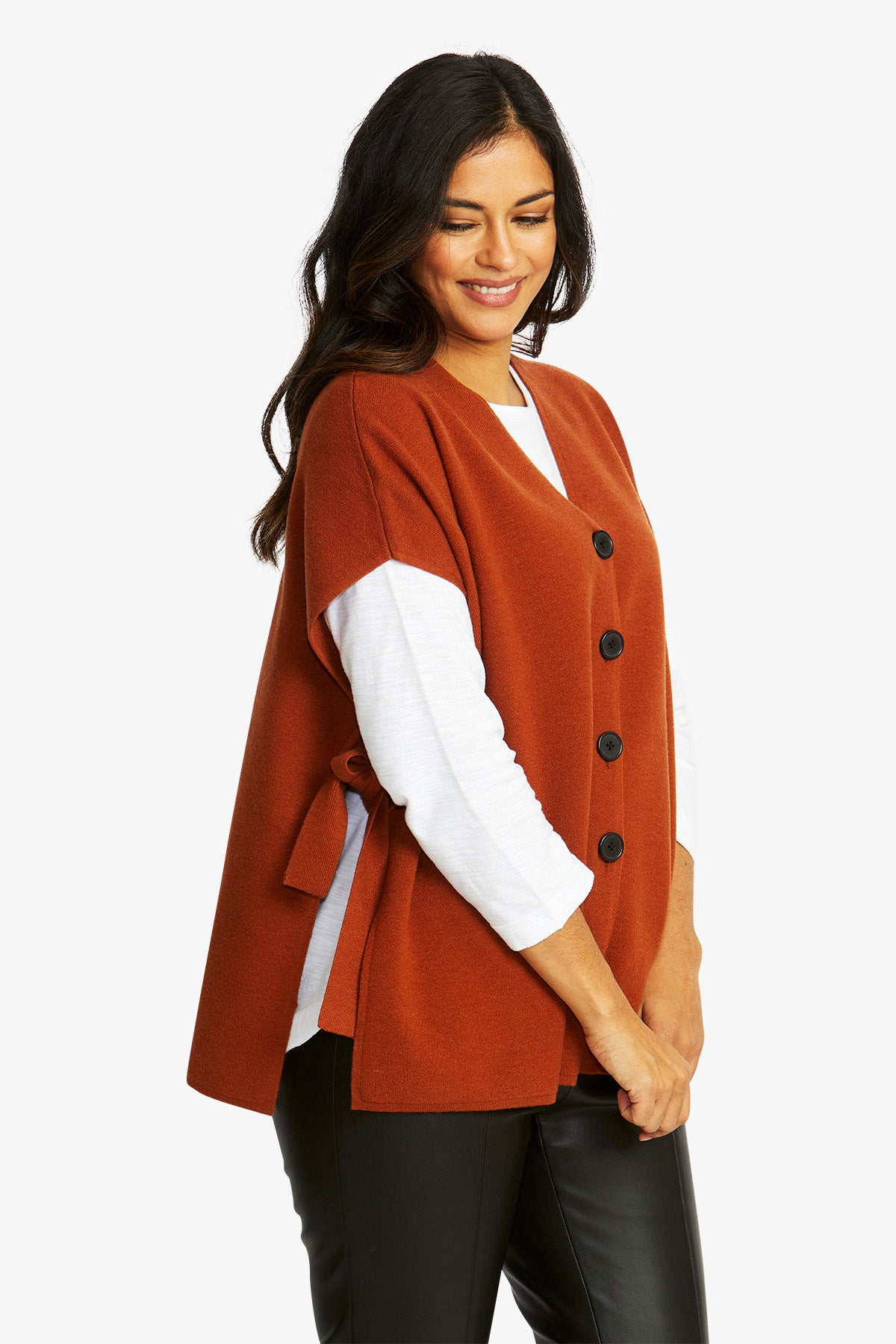 Caterina Vest in Cashew