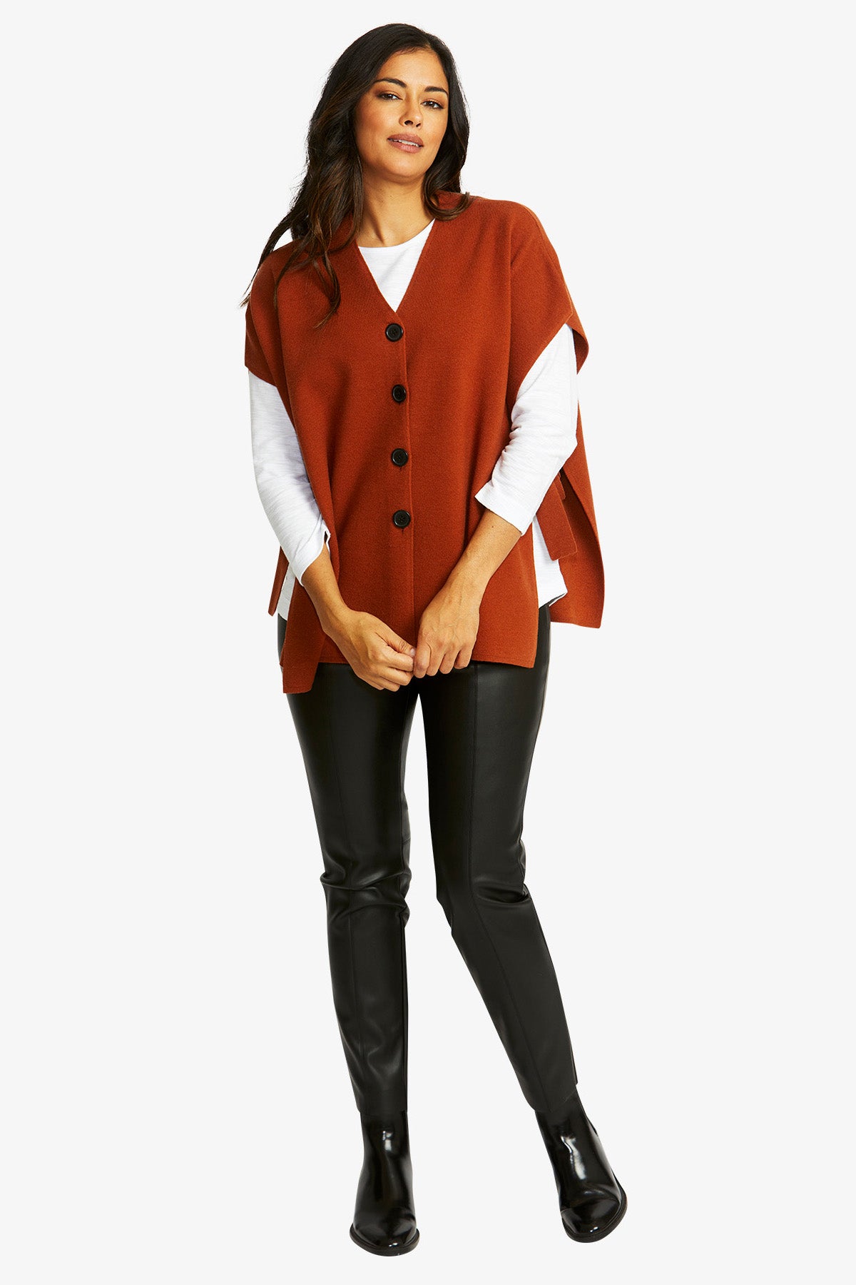 Caterina Vest in Cashew