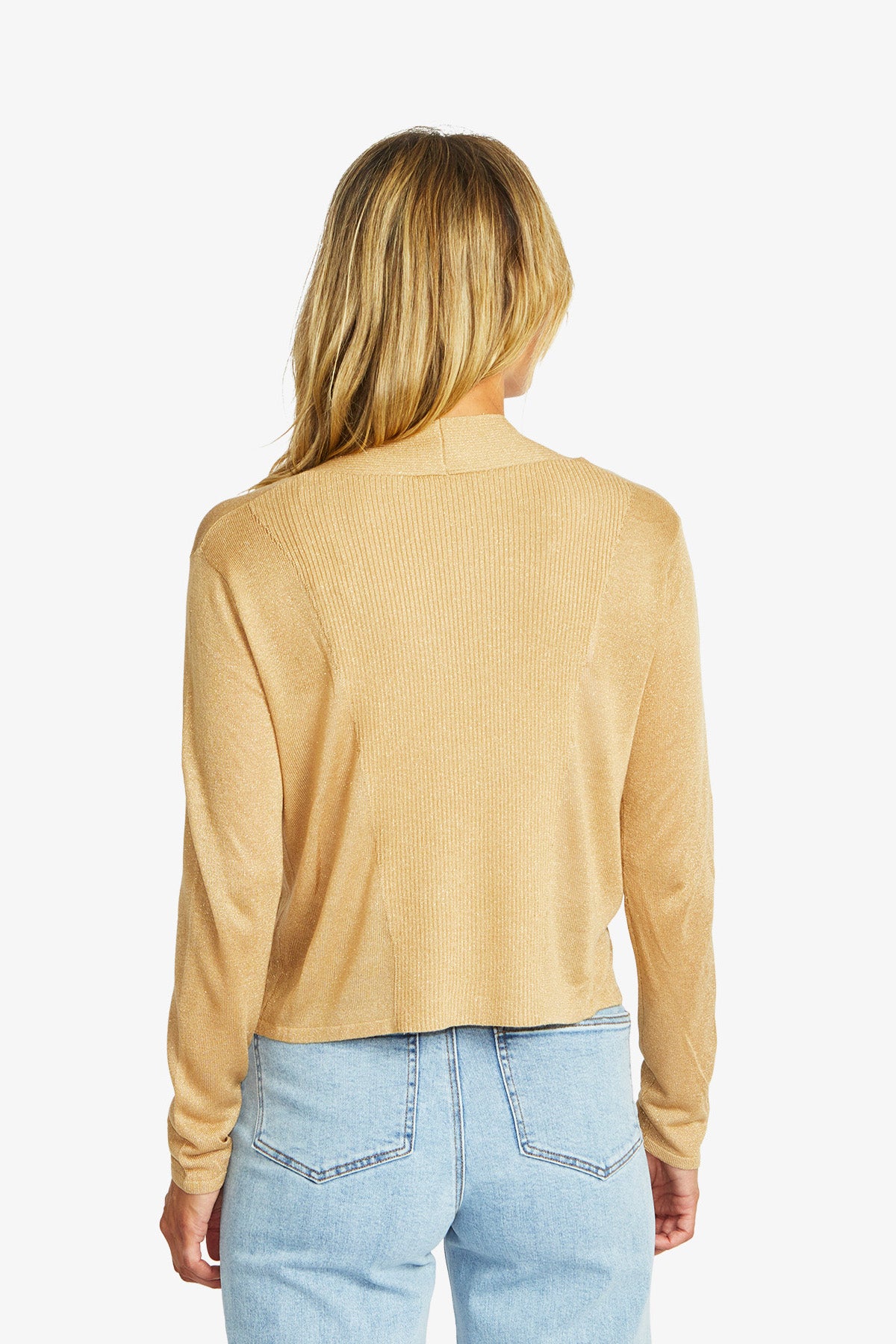 Cecelia Lurex Cardigan in Gold