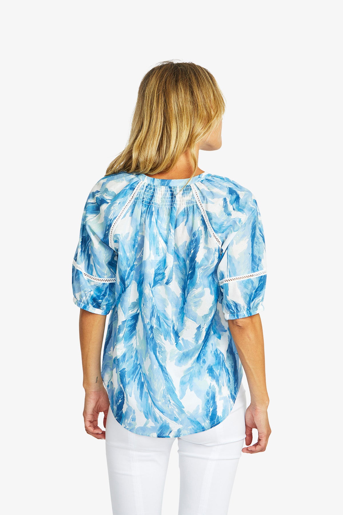 Chloe Button Trim Top Porcelain Print