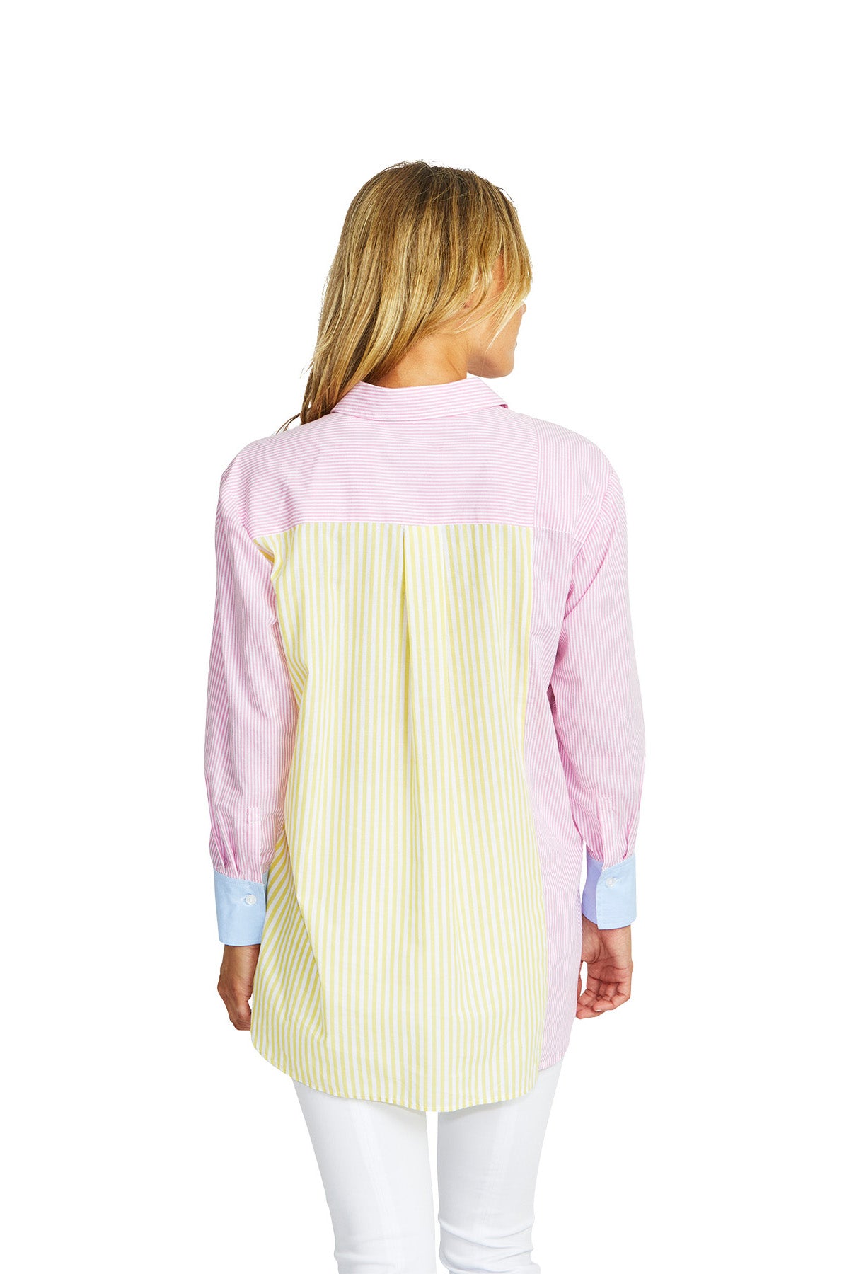 Cruz Spliced Stripe Shirt in Buttercup