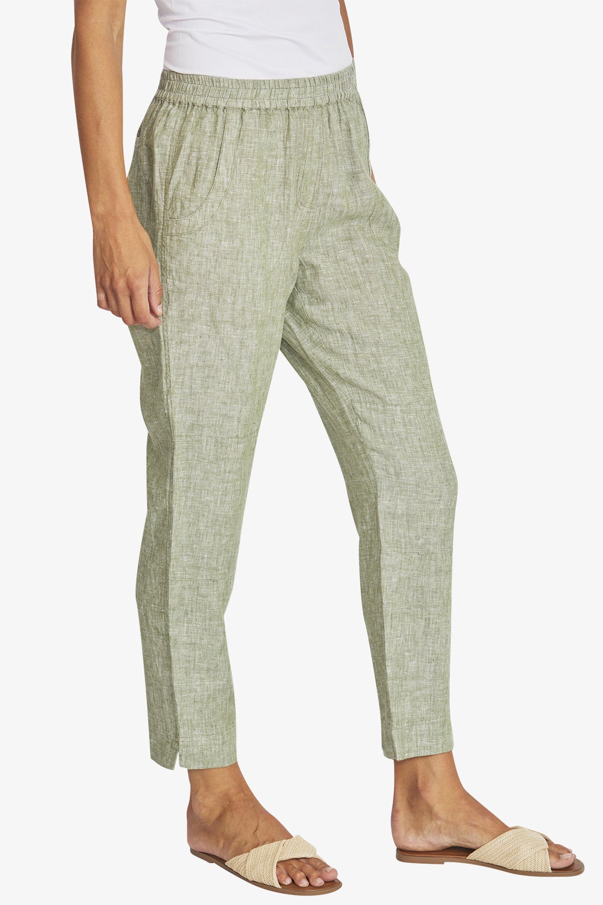 Womens Donnie Linen Pant Green P595721