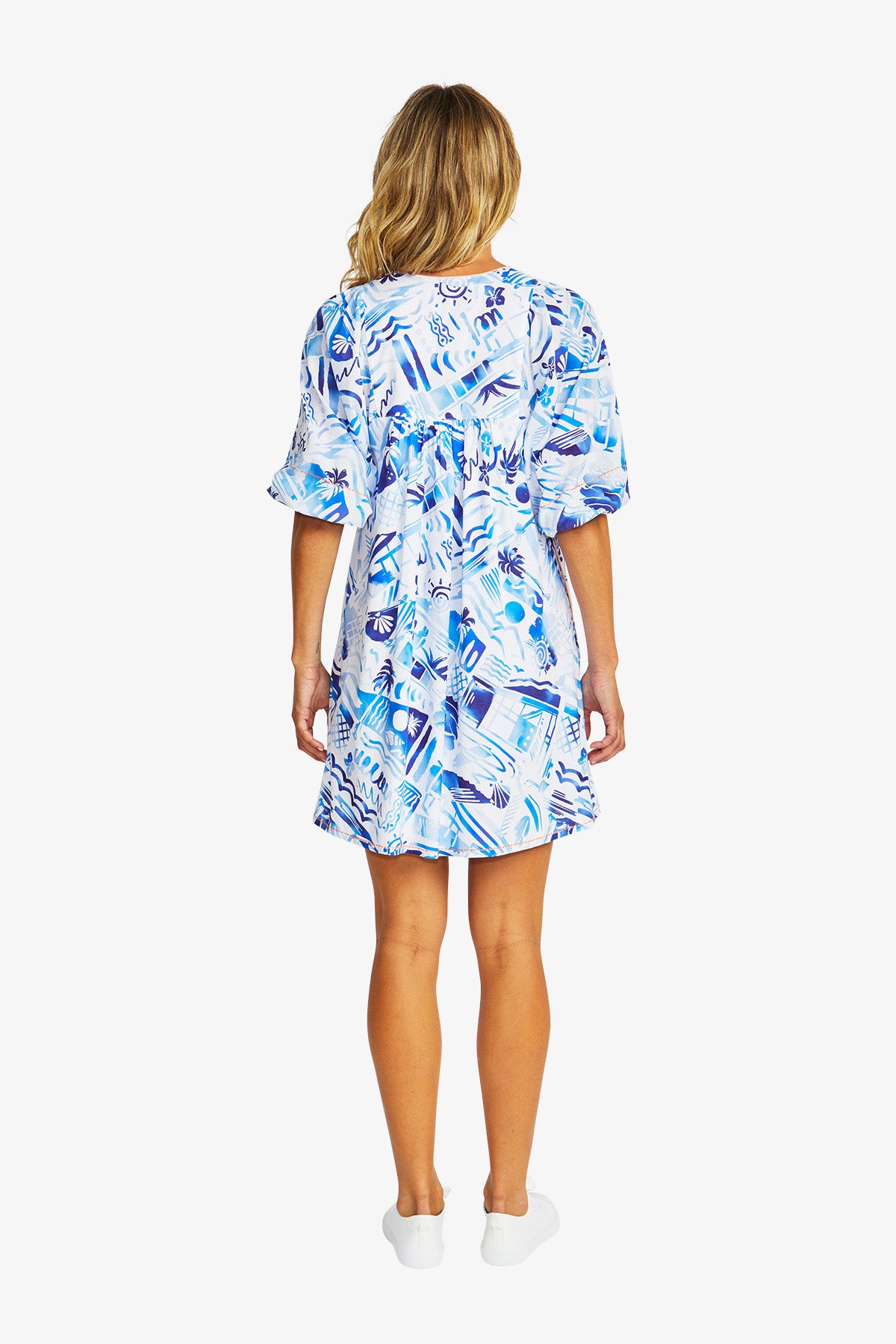 Women's Dress Print in Blue | Waikiki Tia