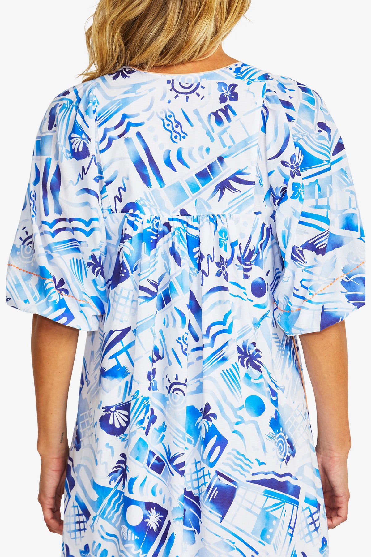 Women's Dress Print in Blue | Waikiki Tia