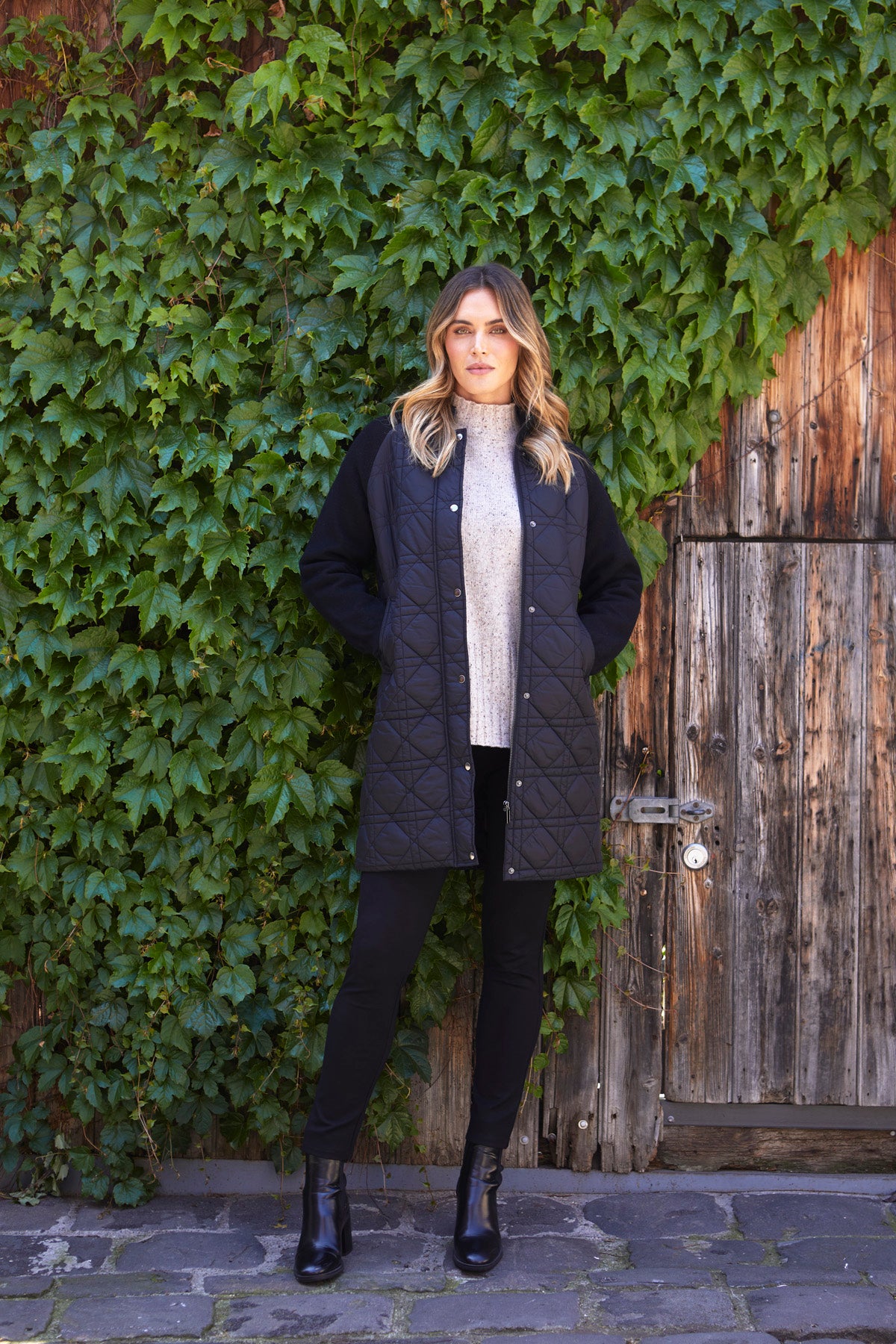 Dylan Spliced Jacket in Black