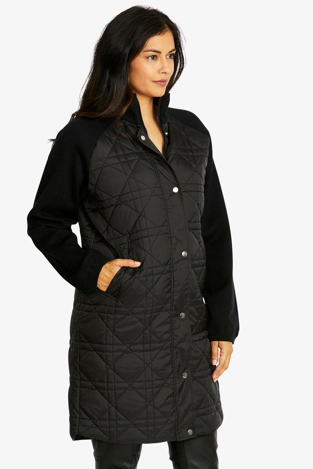 Dylan Spliced Jacket in Black