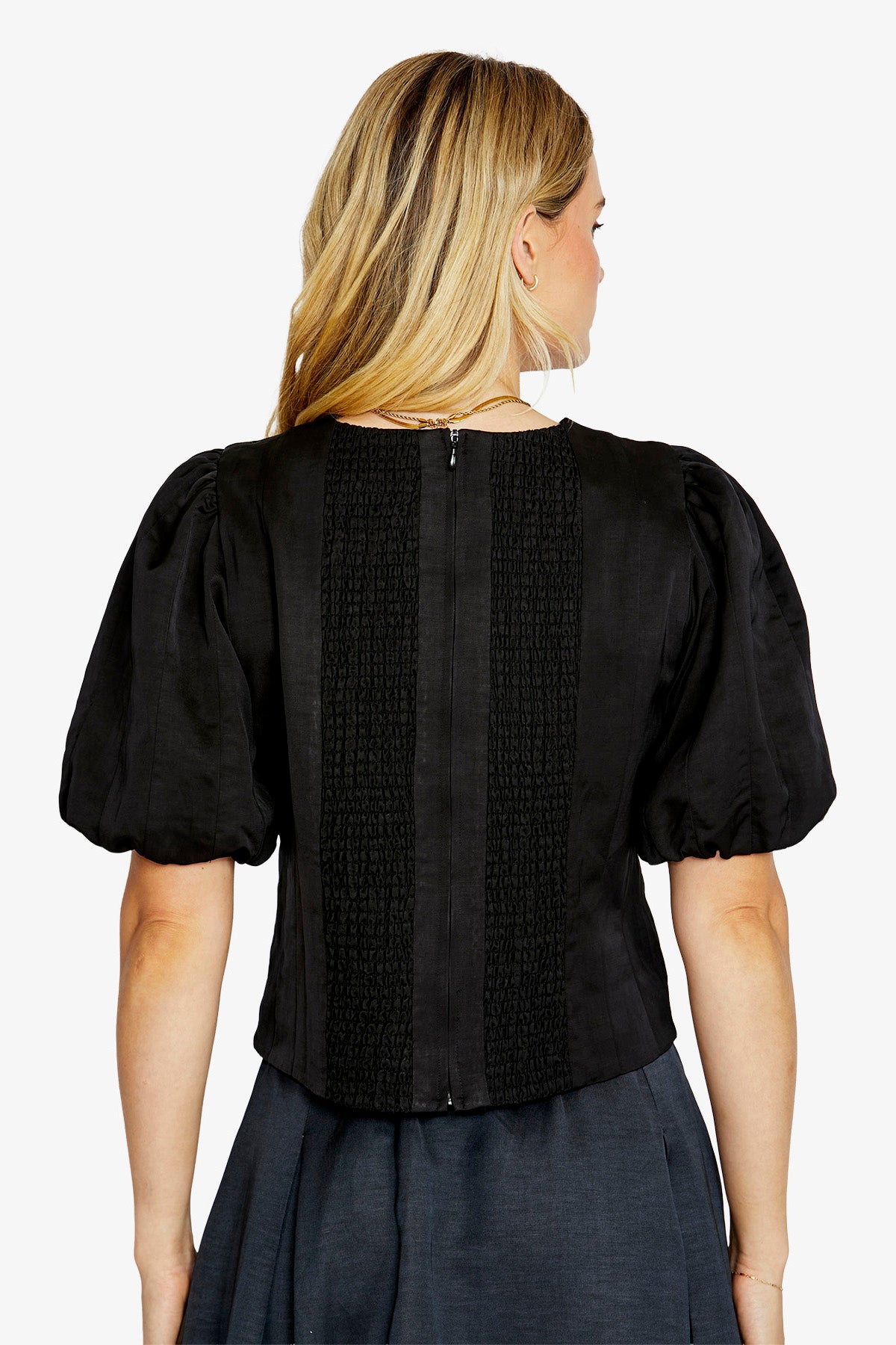 Womens Ellie Panel Detail Top Black P615300