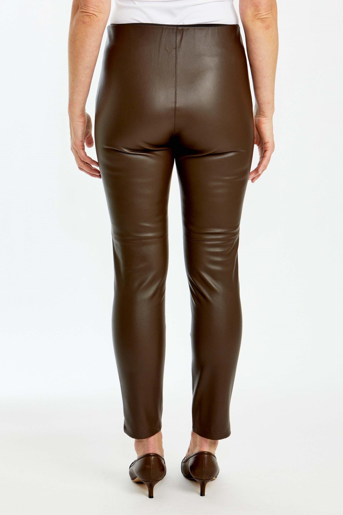 Faux Leather Legging Coffee Bean