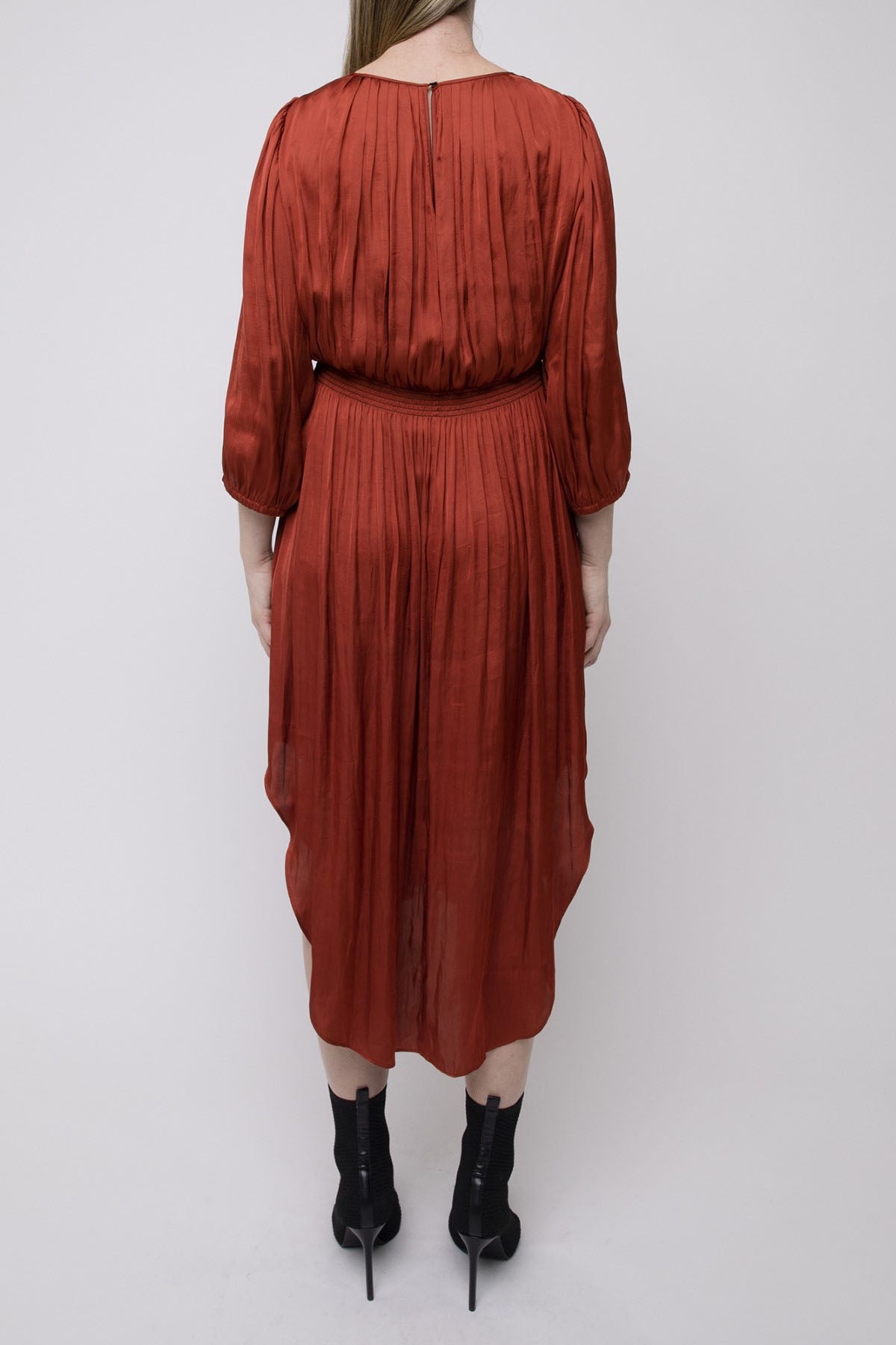 Gathered Dress Redwood