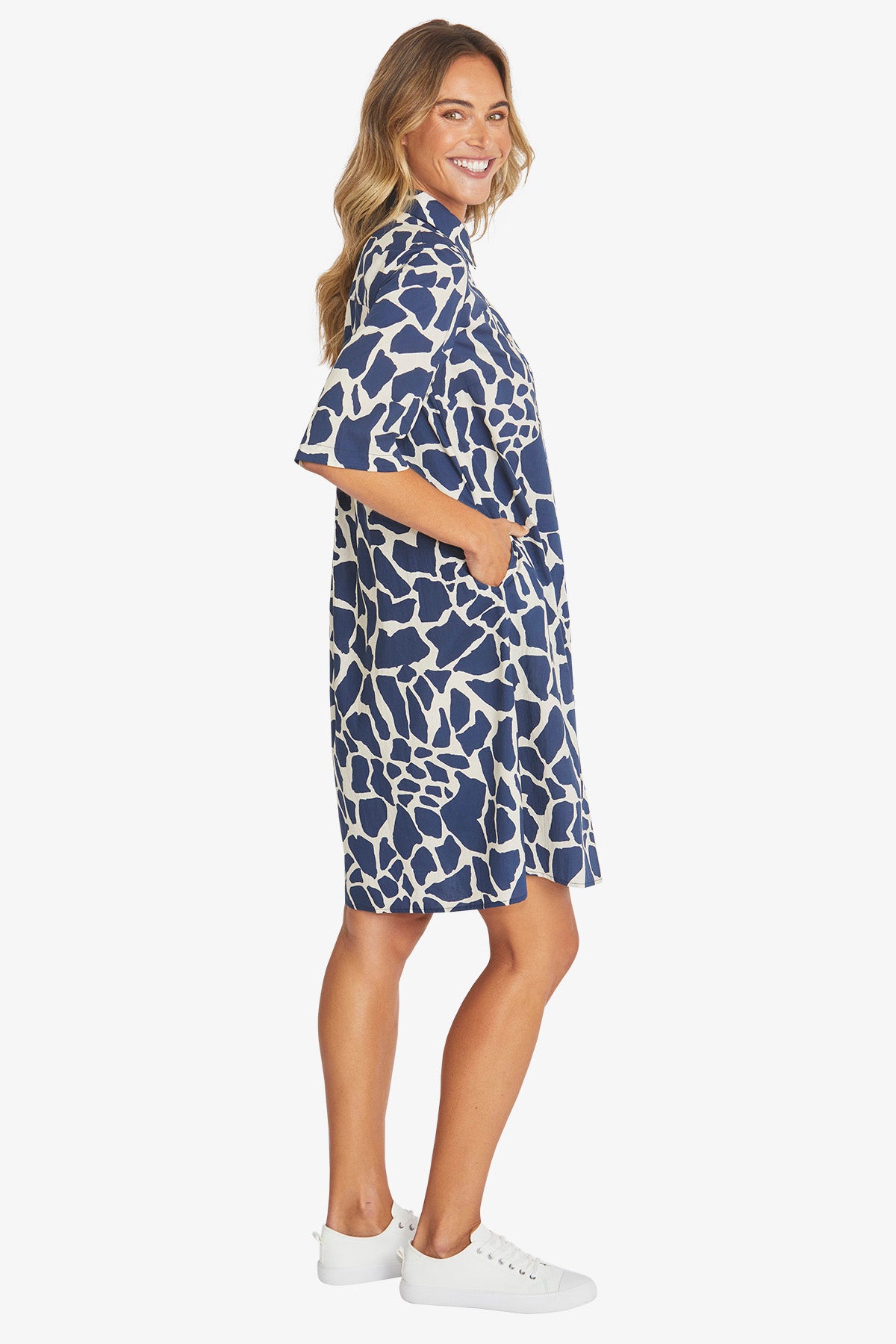 Womens Giraffe Dress Blue P595517