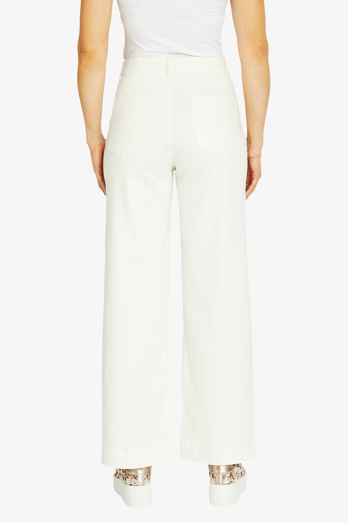 Womens Ivory Pocket Jean White P605725