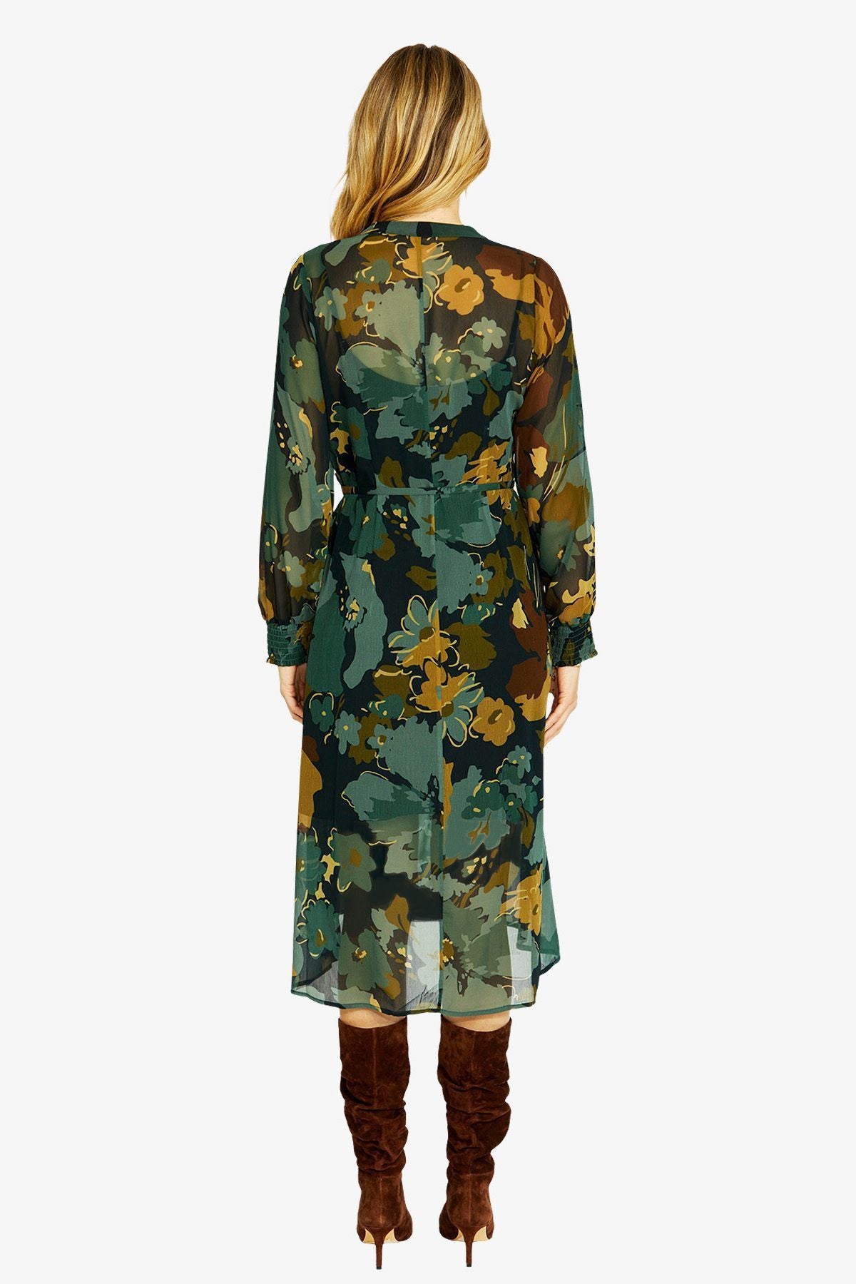 Womens Katie Button Midi Dress Multicolor P605520