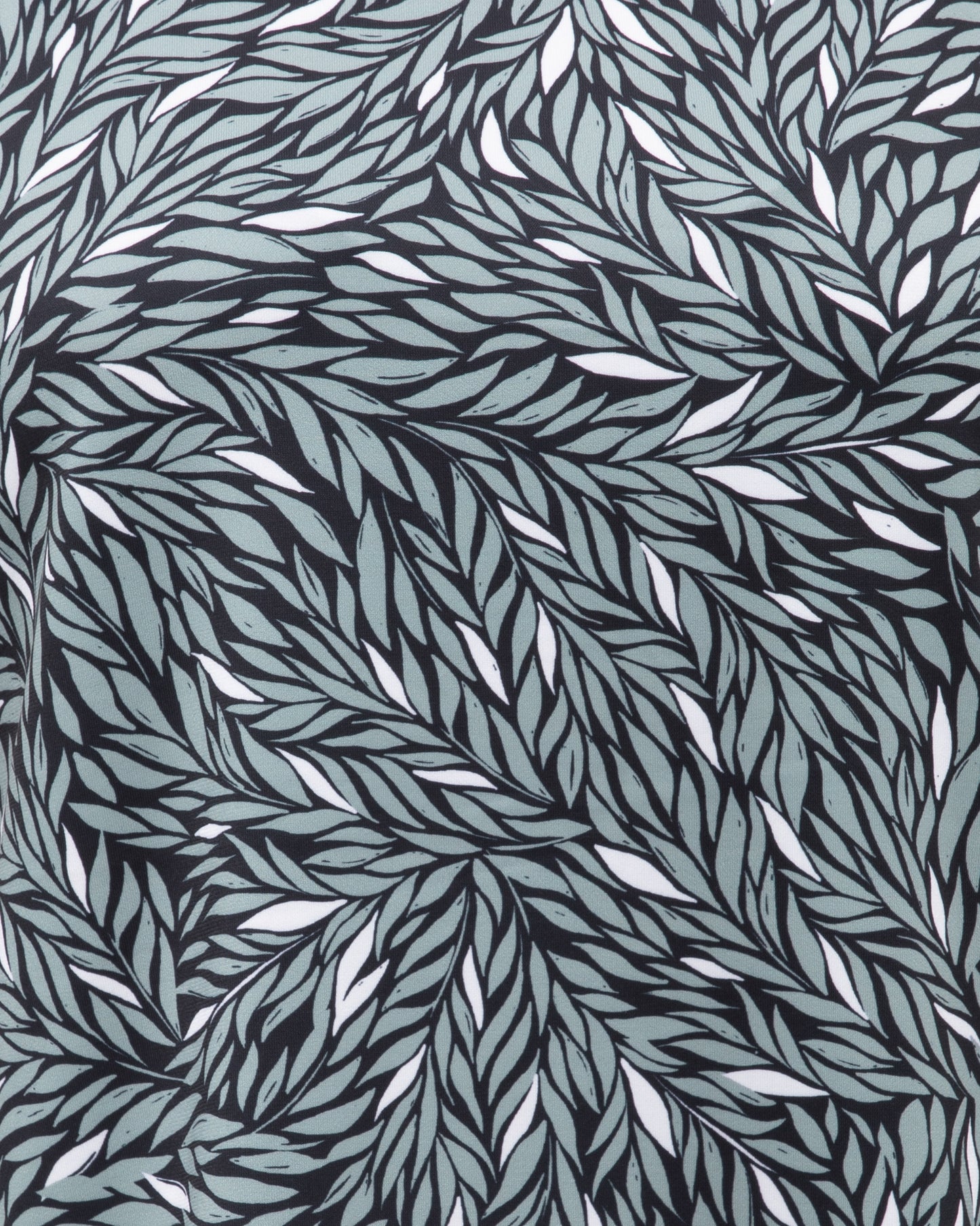 Leaf Print Jersey Top Green