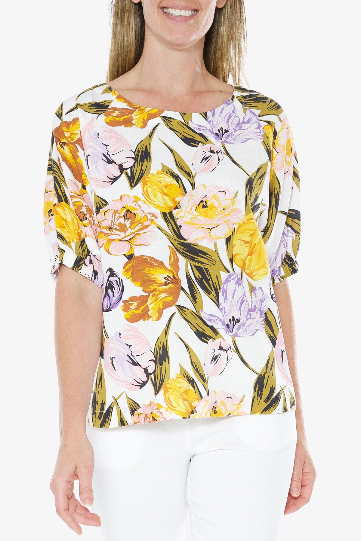 Linen Top Botanica Print