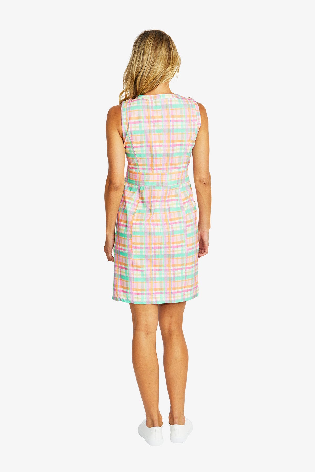 Lizzy Checkerboard Sheath Dress in Checkerboard Print