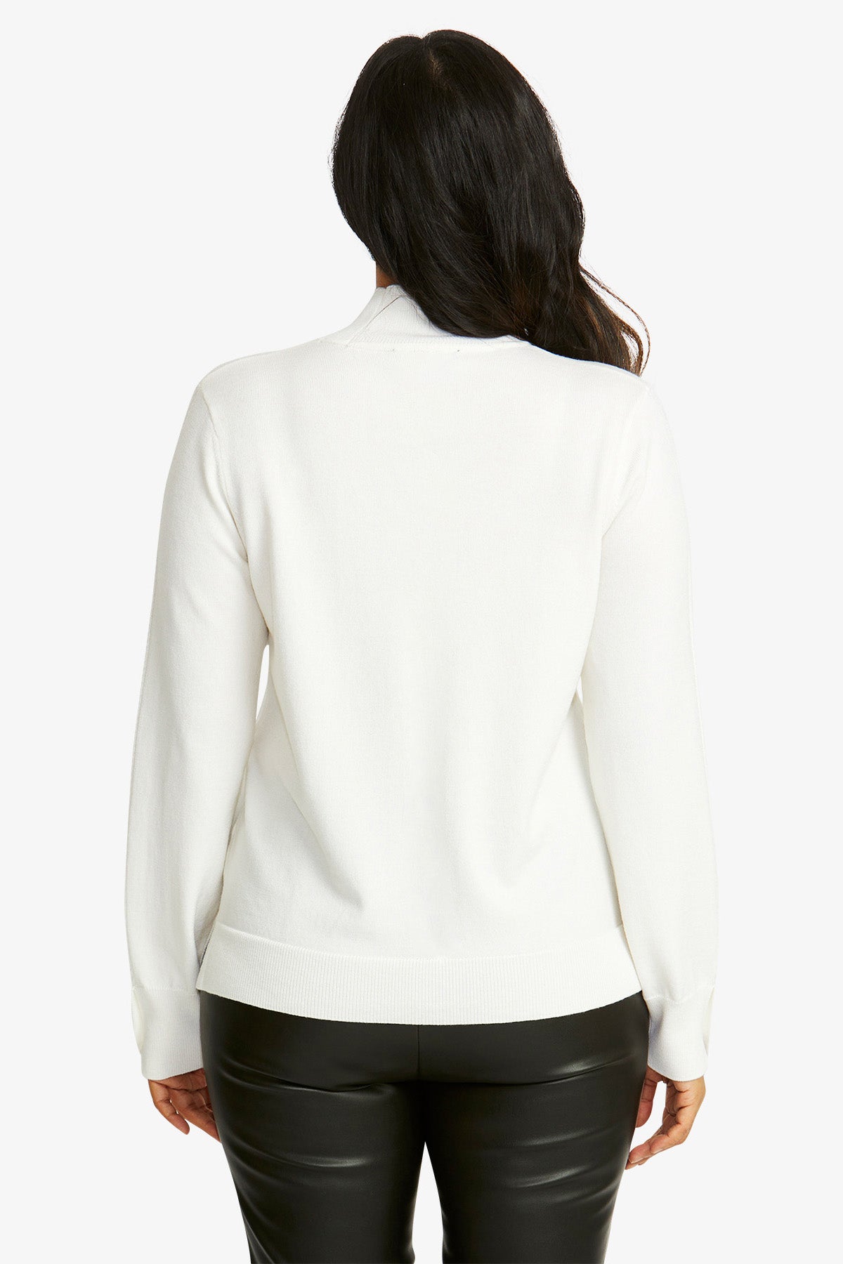 Merino Turtle Neck Pullover in Ivory