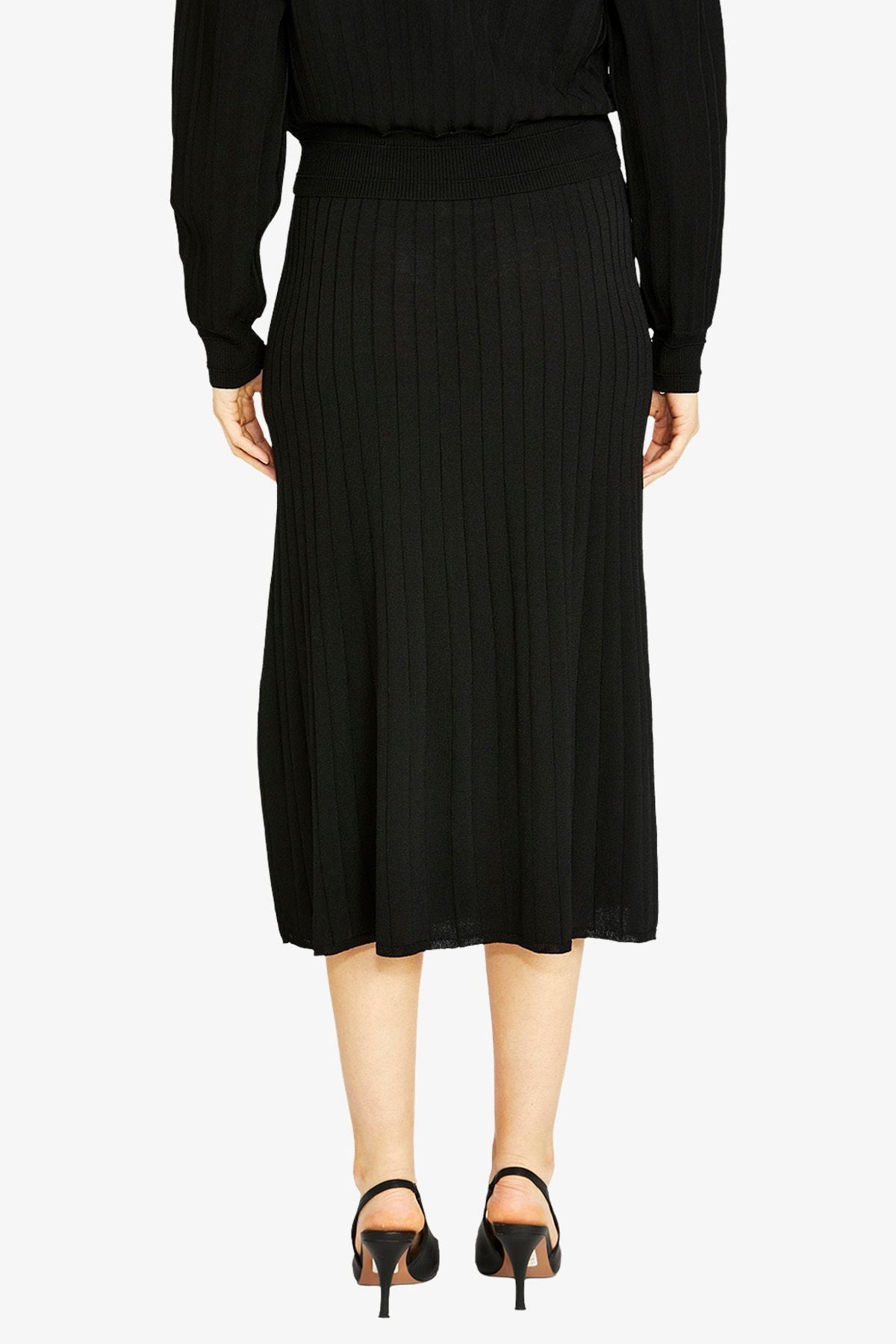 Womens Milano Rib A Line Skirt Black P605601