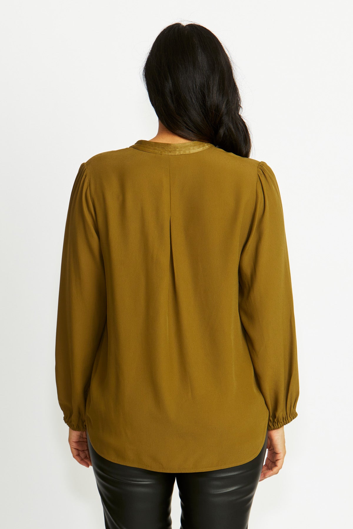 Nickie Long Sleeve Top in Khaki