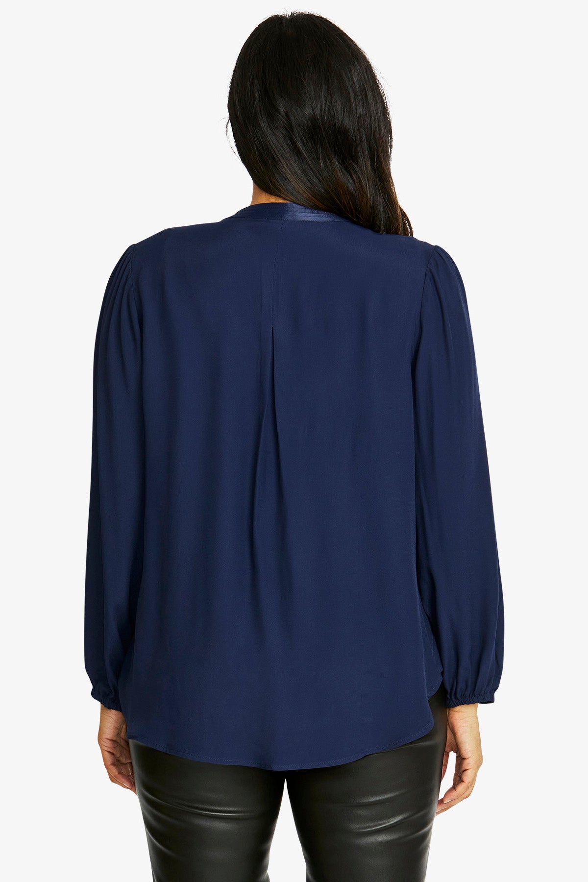 Nickie Long Sleeve Top in Navy