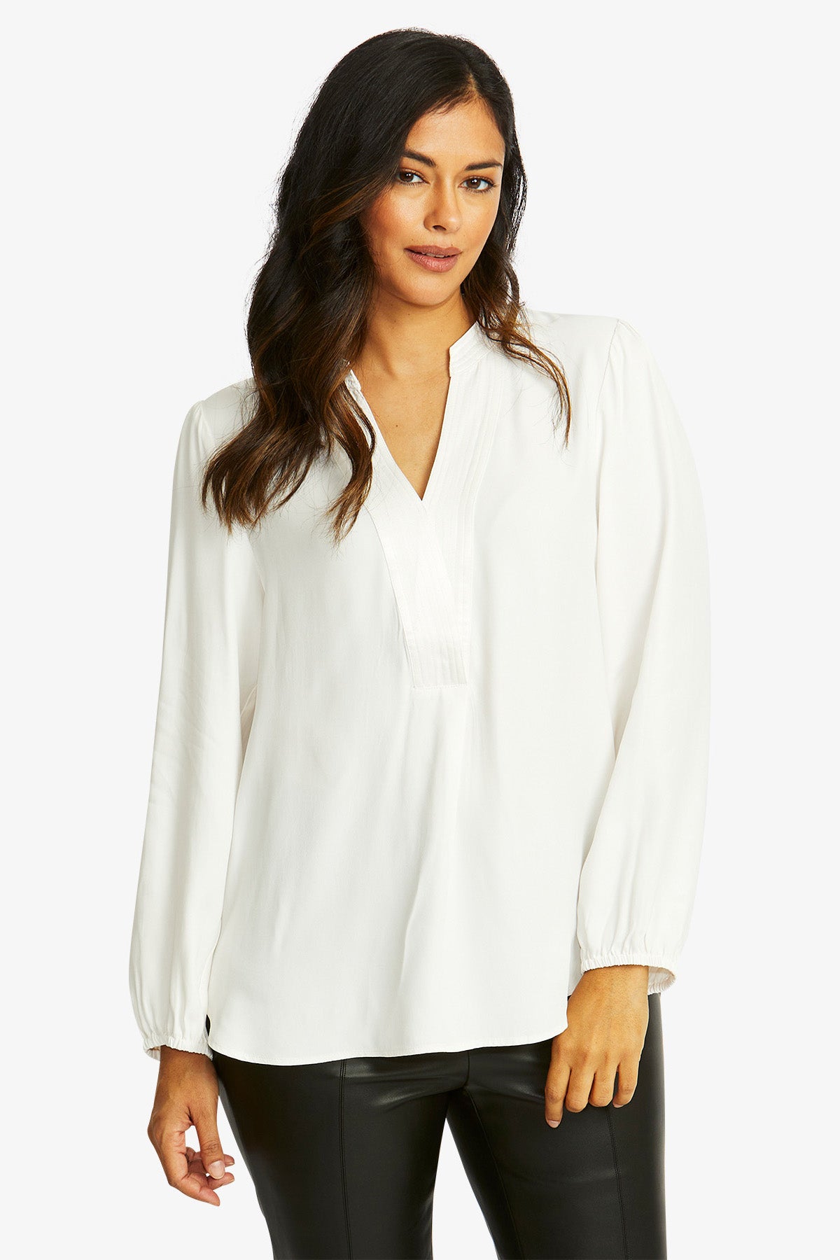 Nickie Long Sleeve Top in Ivory