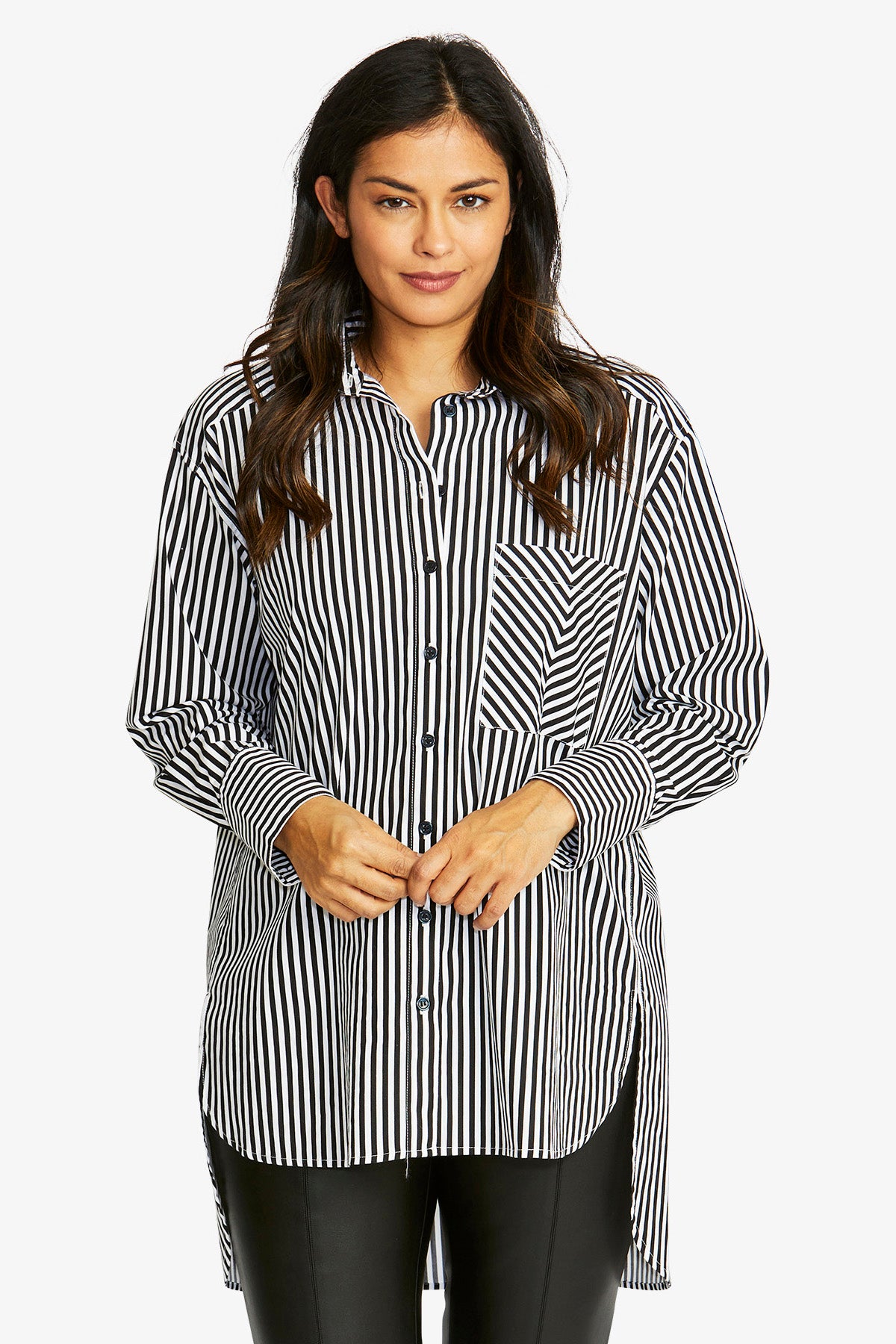 Palmer Shirt in White/Black