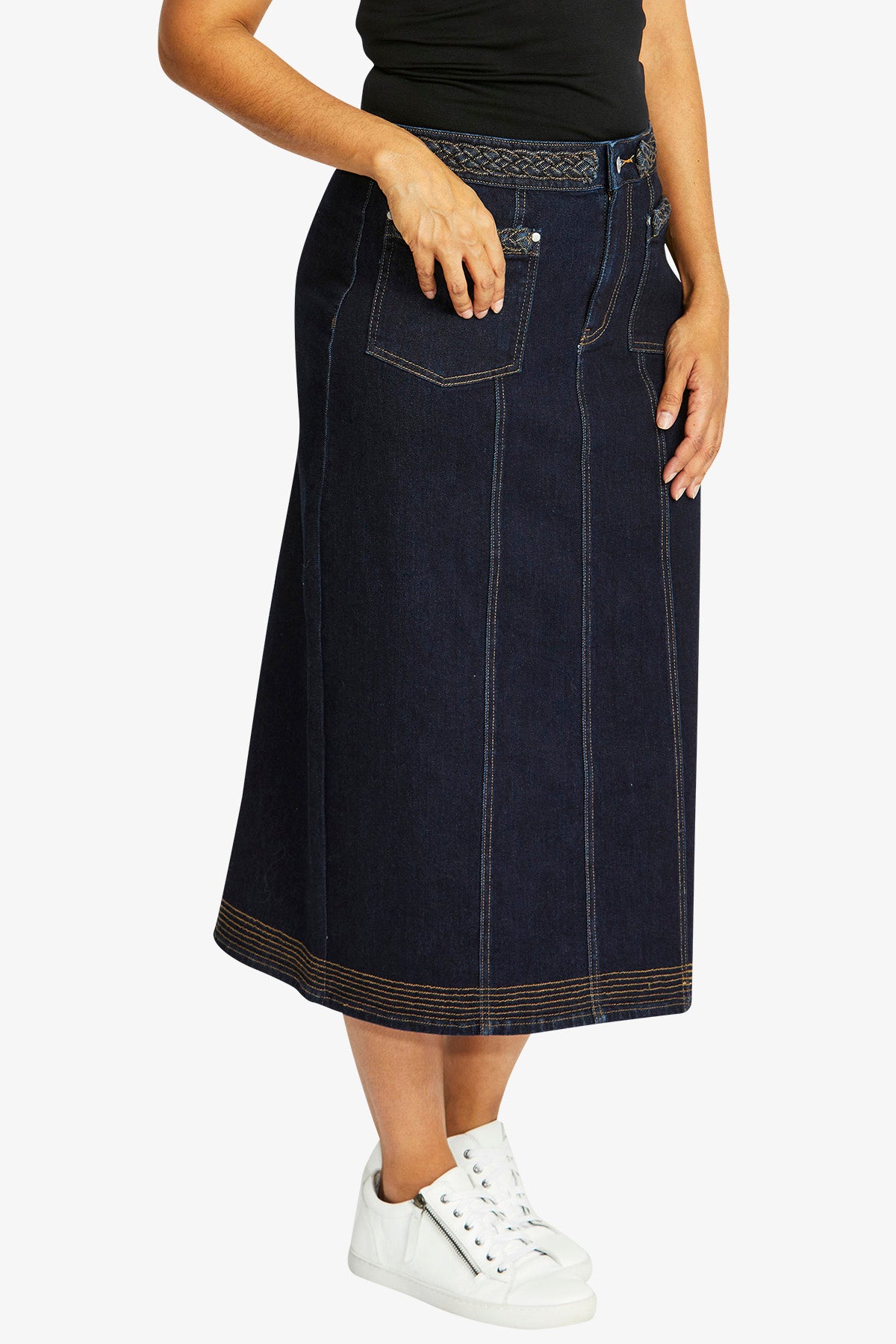 Parker Denim Skirt in Indigo