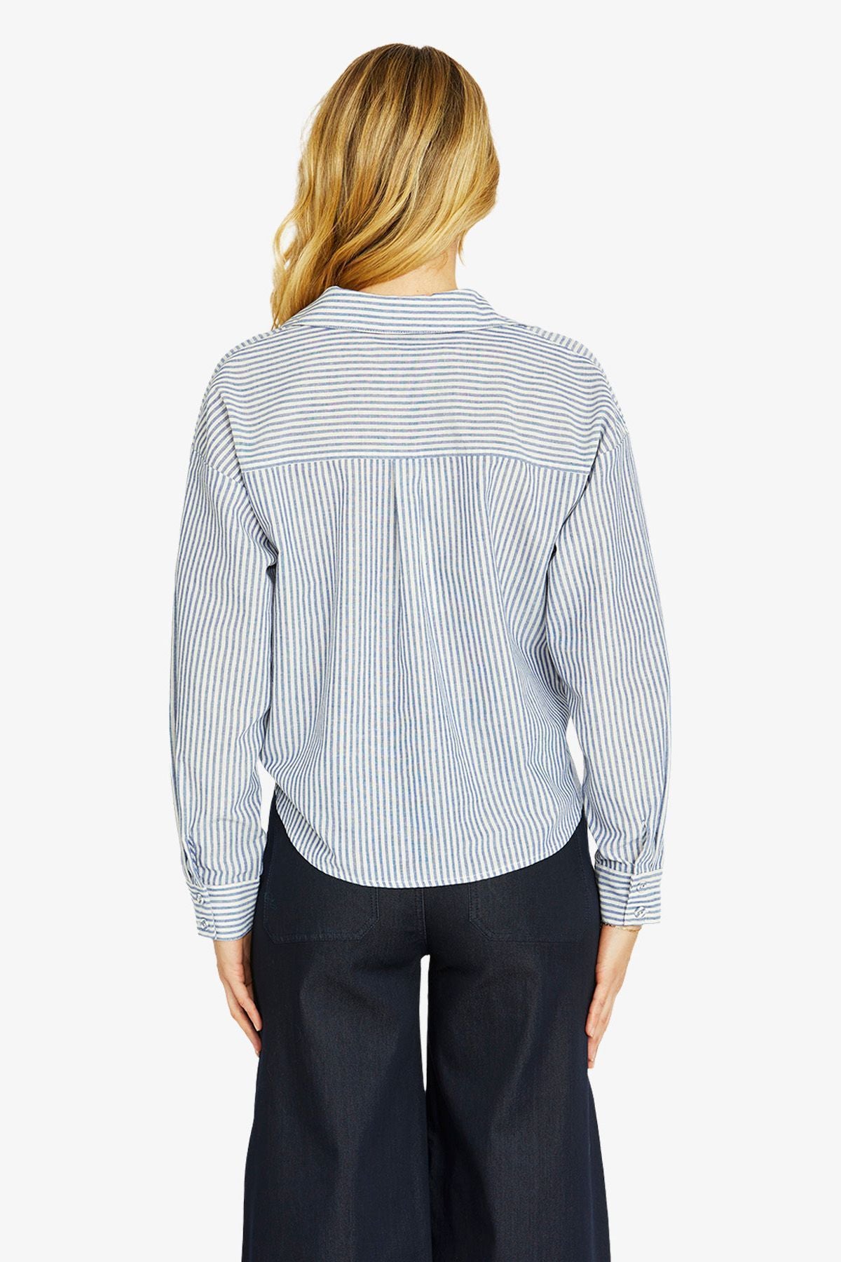 Womens Sadie Tie Front Shirt Blue P605314